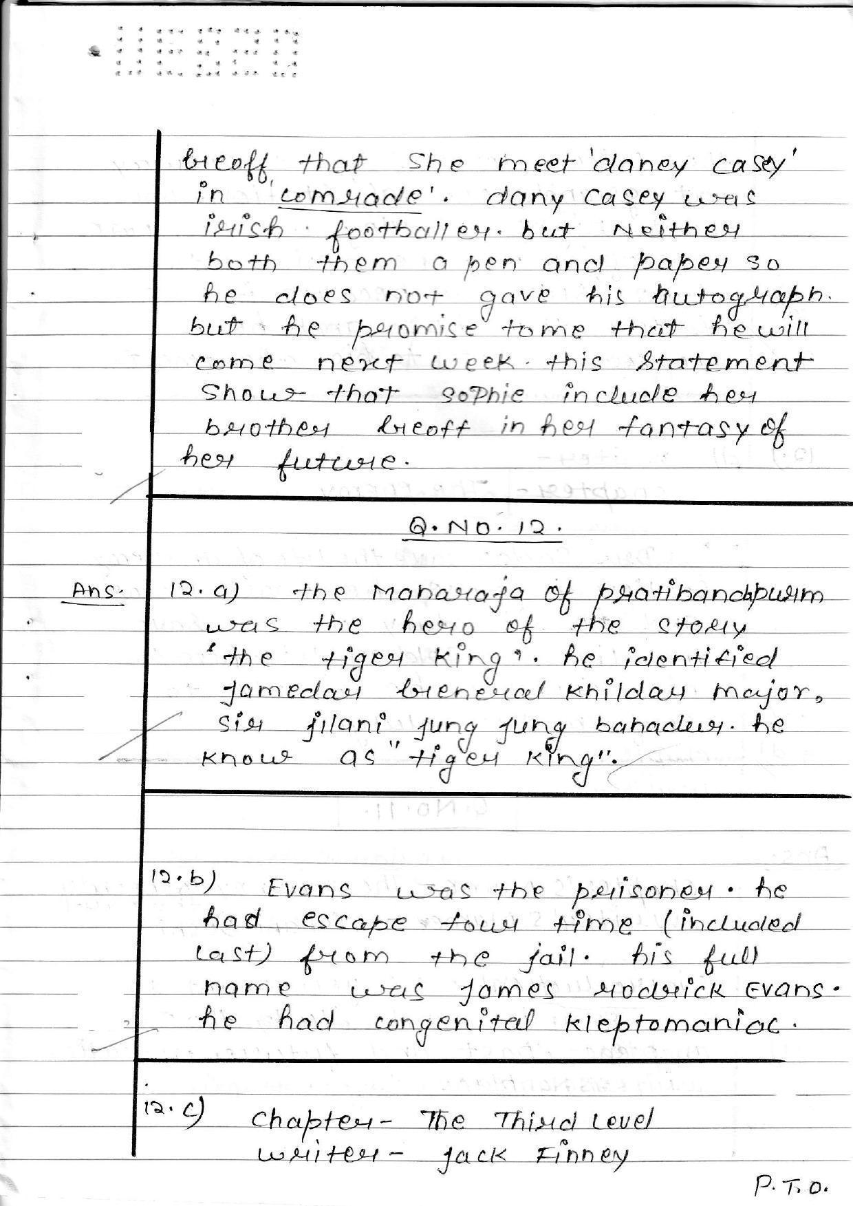 UBSE Class 12 English 2020 Toppers Answer Sheet - Page 6