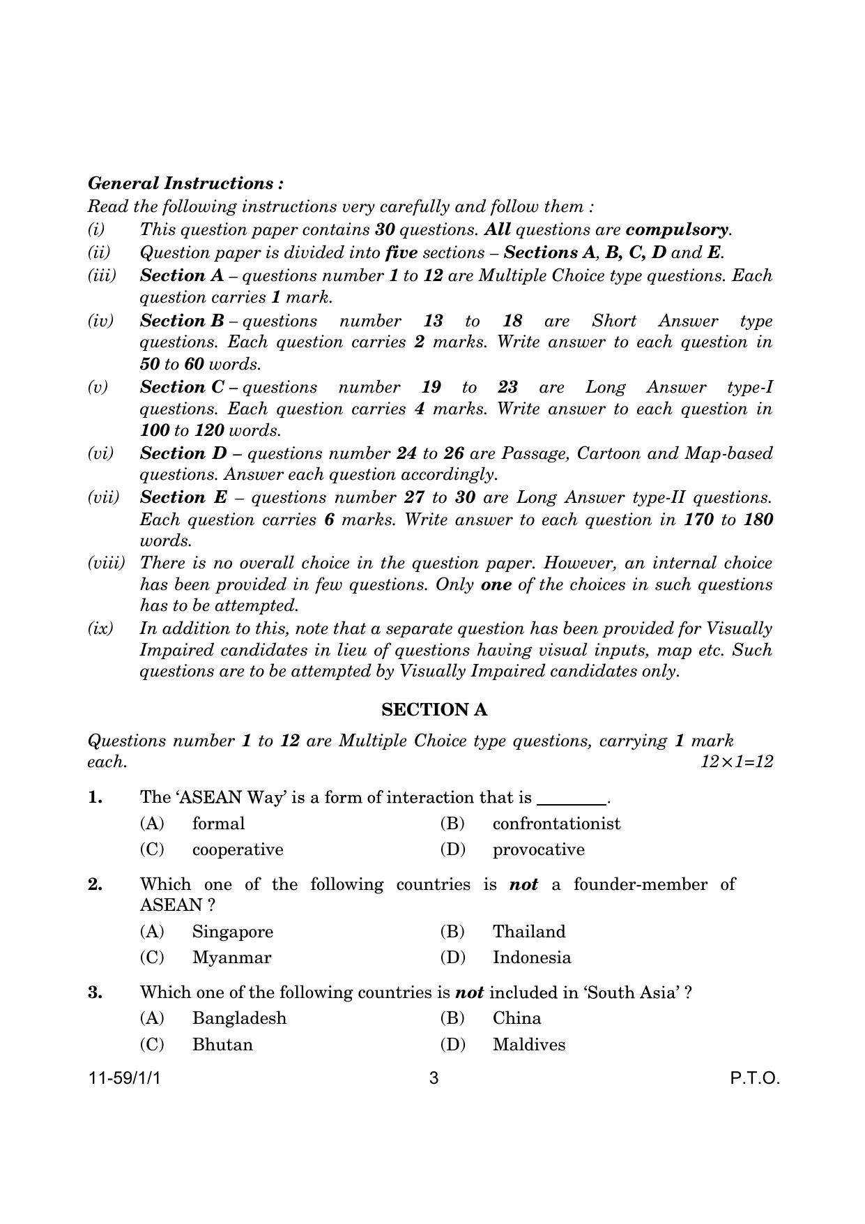 CBSE Class 12 59-1-1 Poltical Science 2024 Question Paper - Page 3
