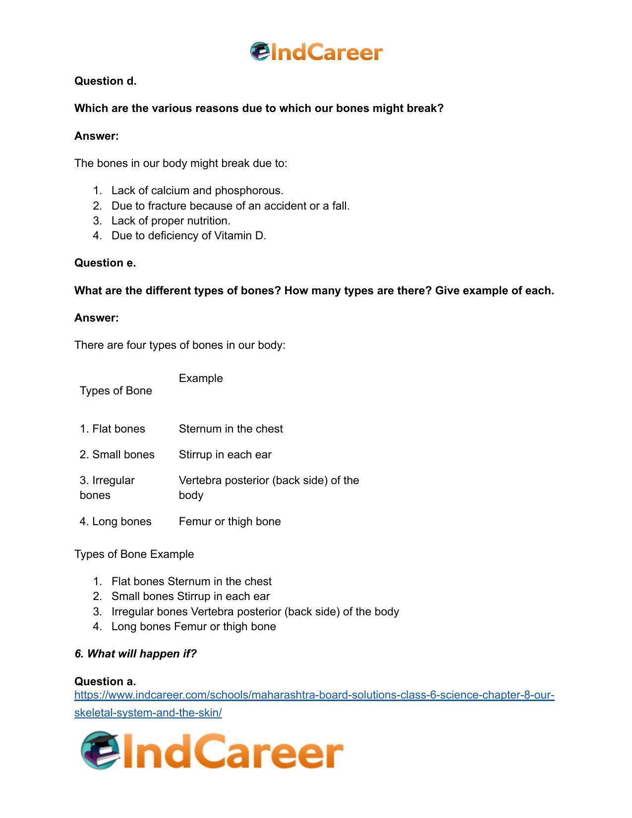 Maharashtra Board Solutions Class 6-Science: Chapter 8- Our Skeletal System and the Skin - Page 6