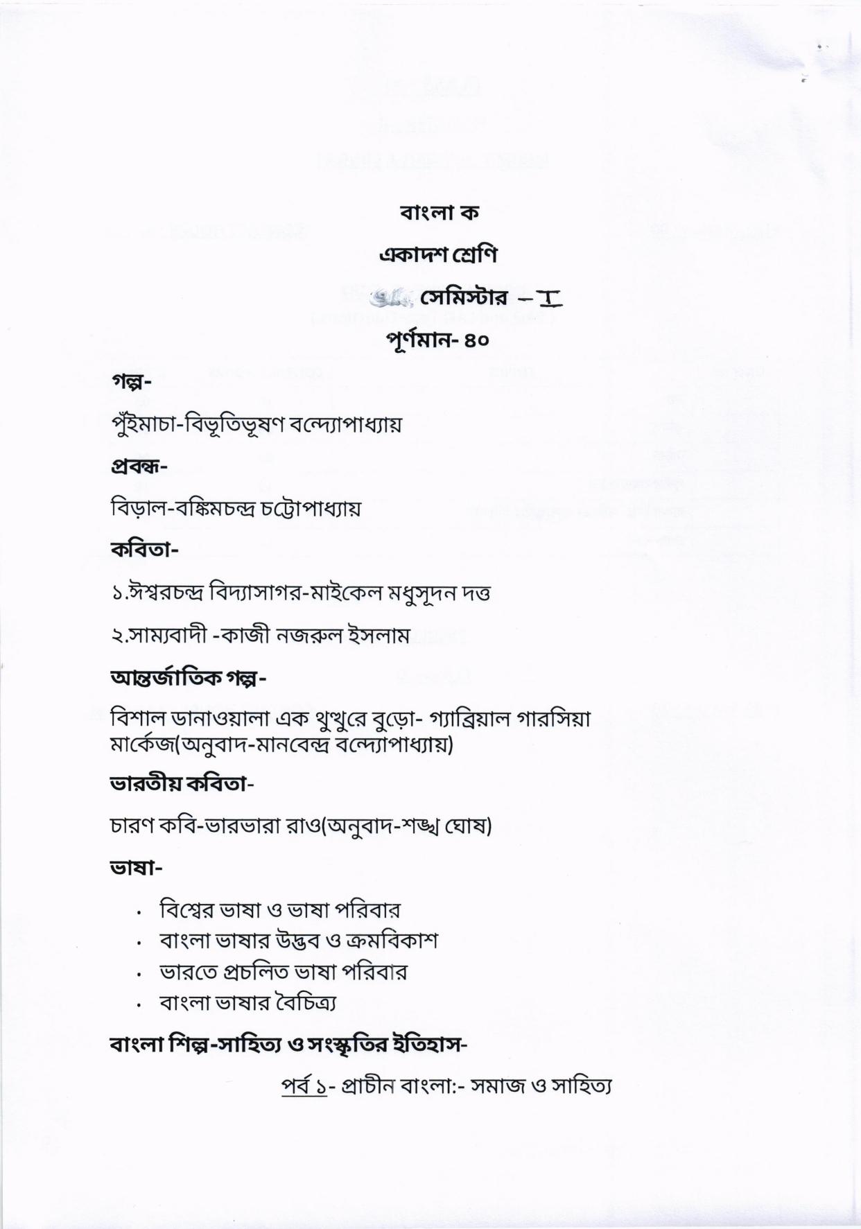WBCHSE Class 11 & 12 Syllabus for Bengali-A (BNGA) (Language) - Page 4