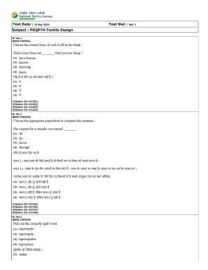 CUET (PG) 2022: PGQP-74 Textile Design (10-09-2022) Question Paper