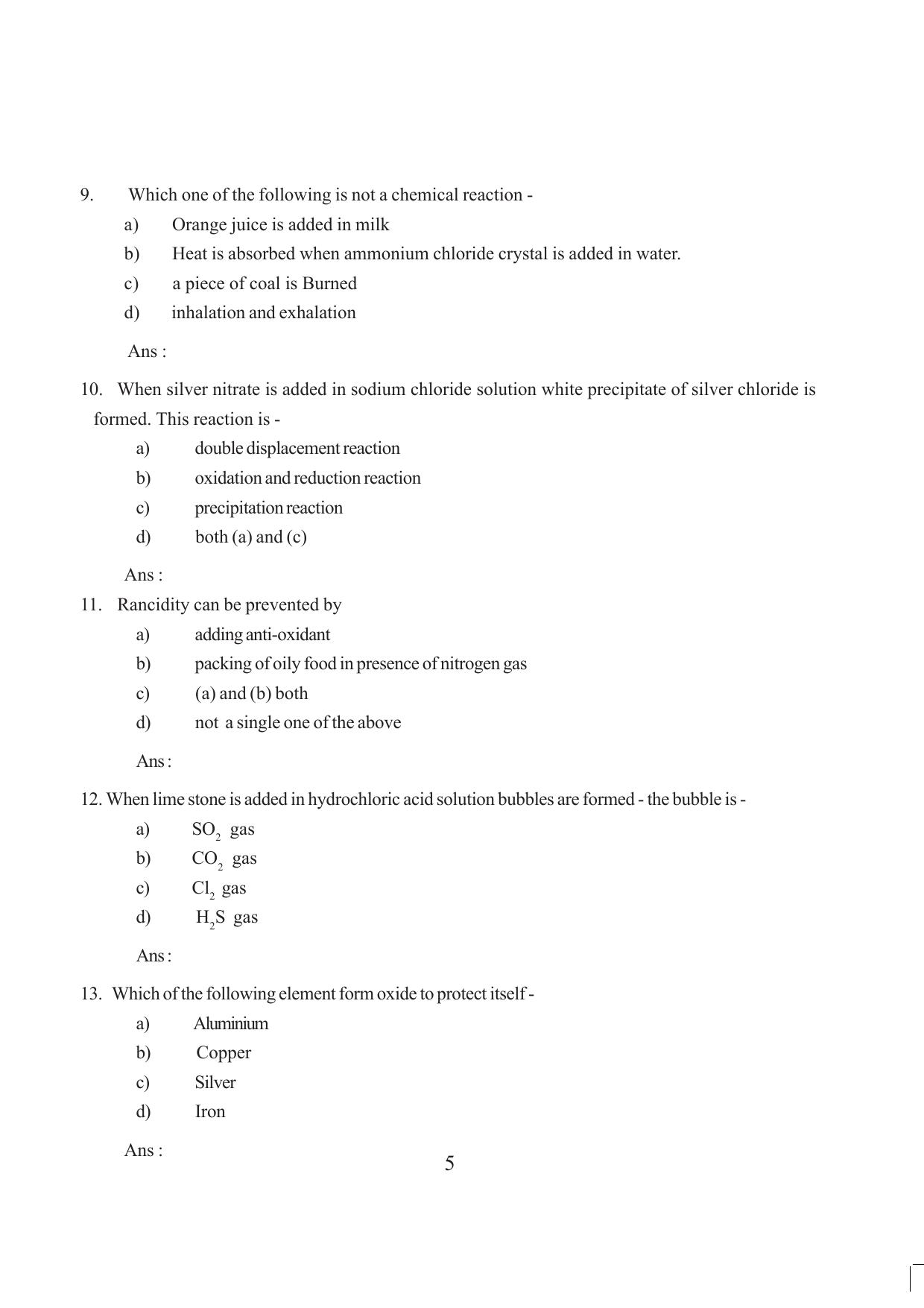 Tripura Board Class 10 Science English Version Workbooks - Page 11