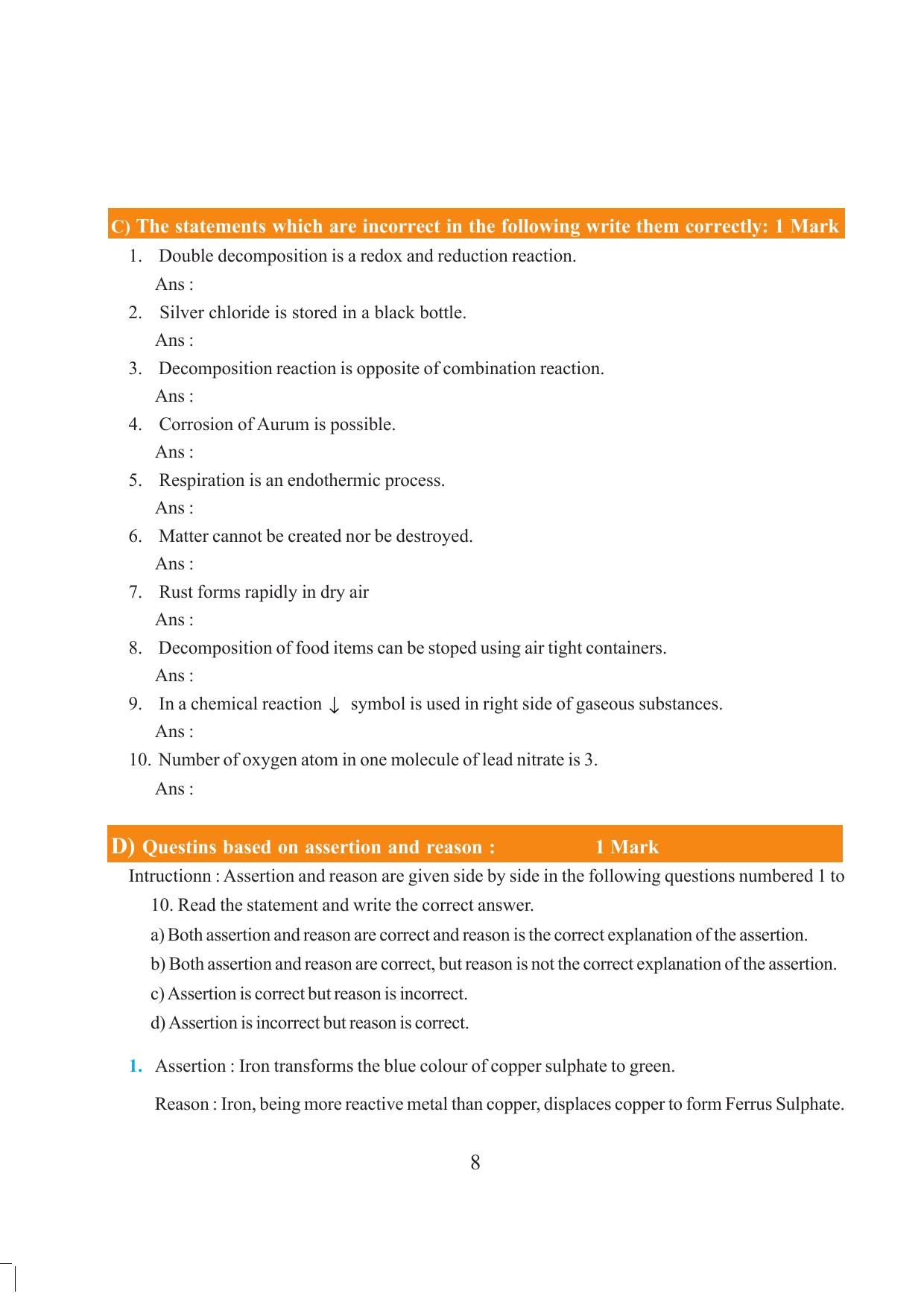 Tripura Board Class 10 Science English Version Workbooks - Page 14