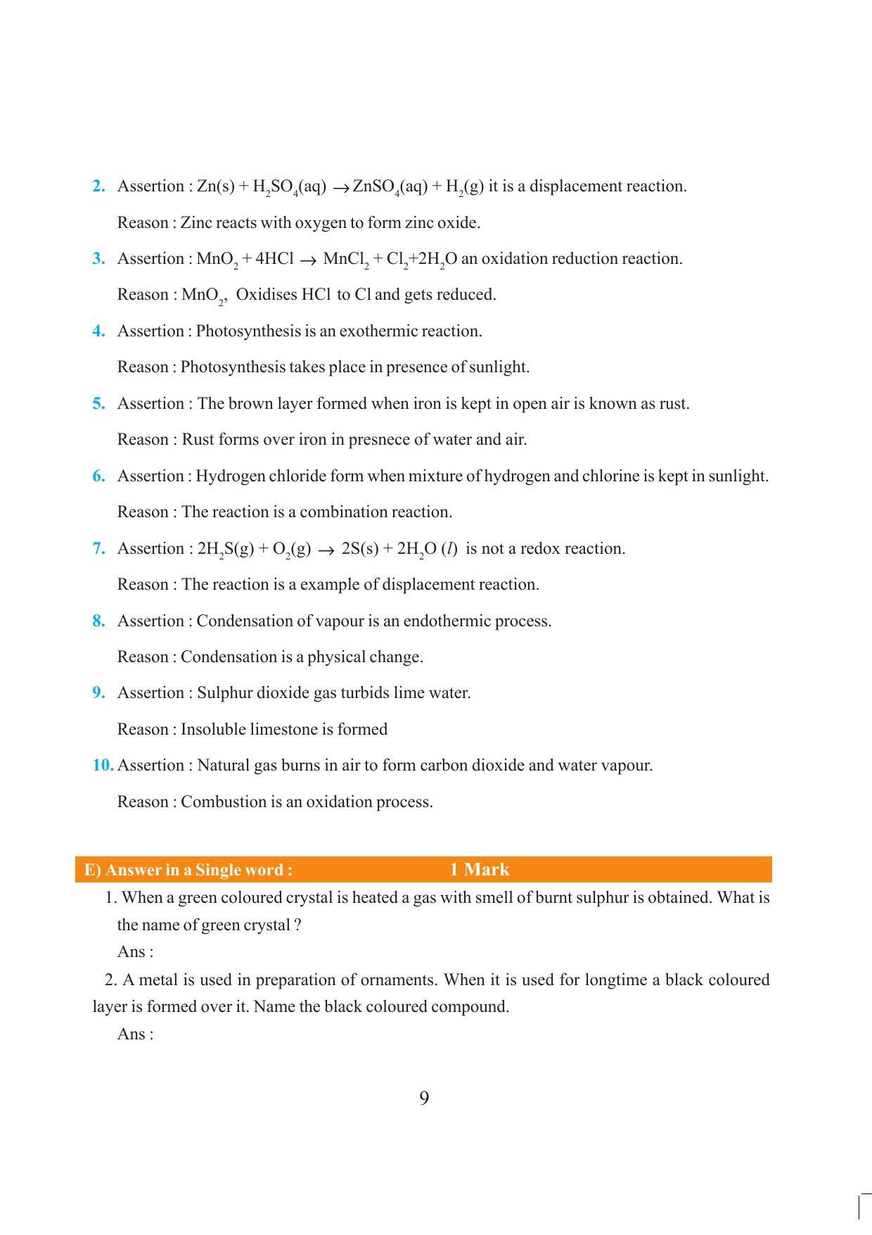 Tripura Board Class 10 Science English Version Workbooks - Page 15