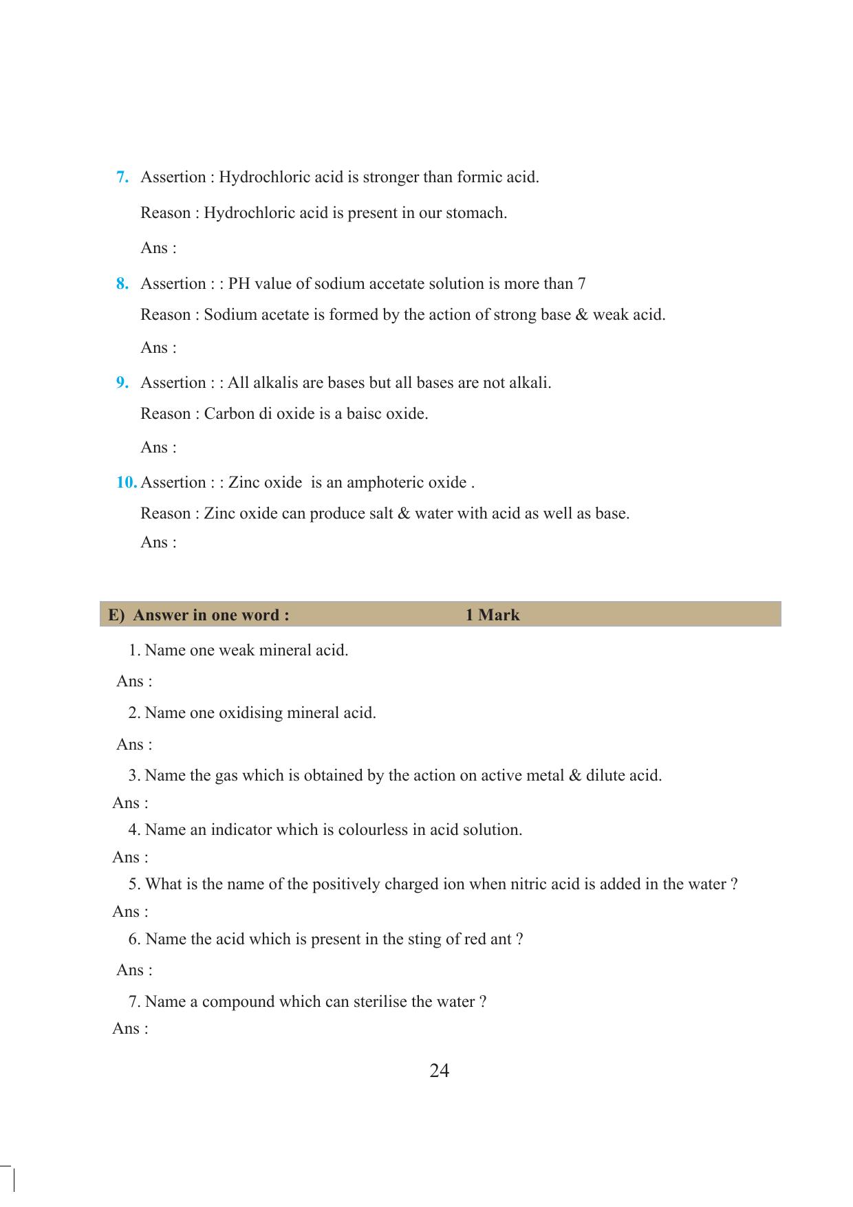 Tripura Board Class 10 Science English Version Workbooks - Page 30