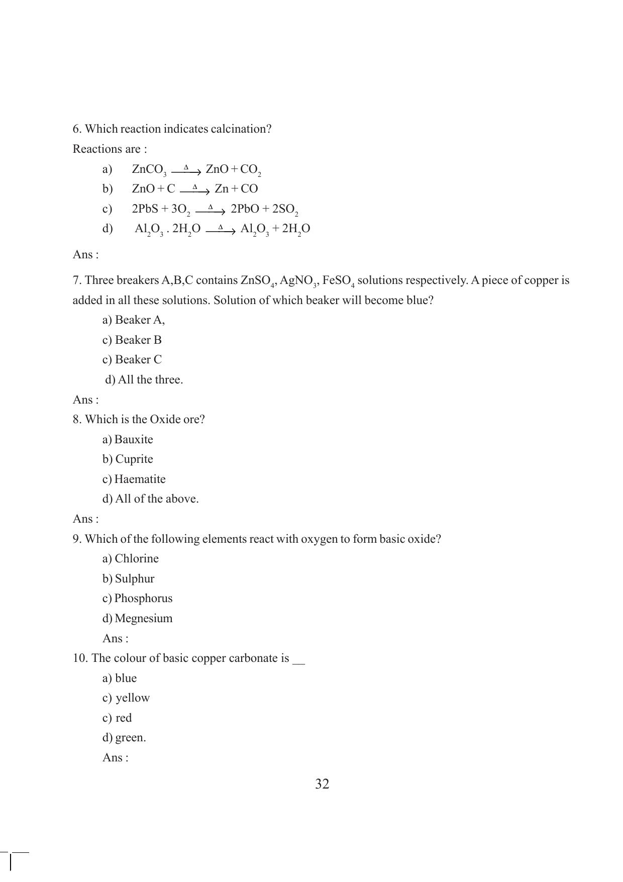 Tripura Board Class 10 Science English Version Workbooks - Page 38