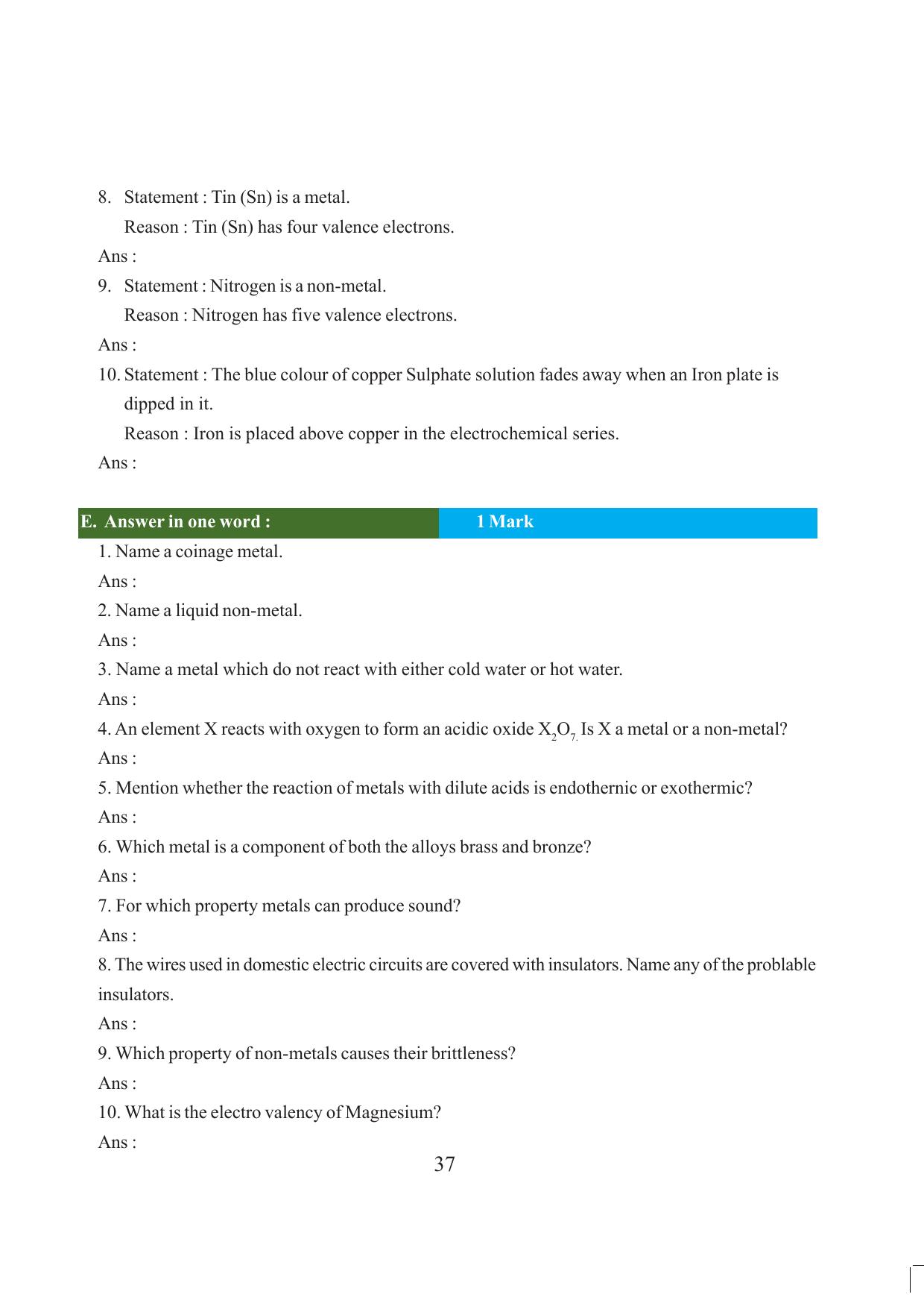 Tripura Board Class 10 Science English Version Workbooks - Page 43