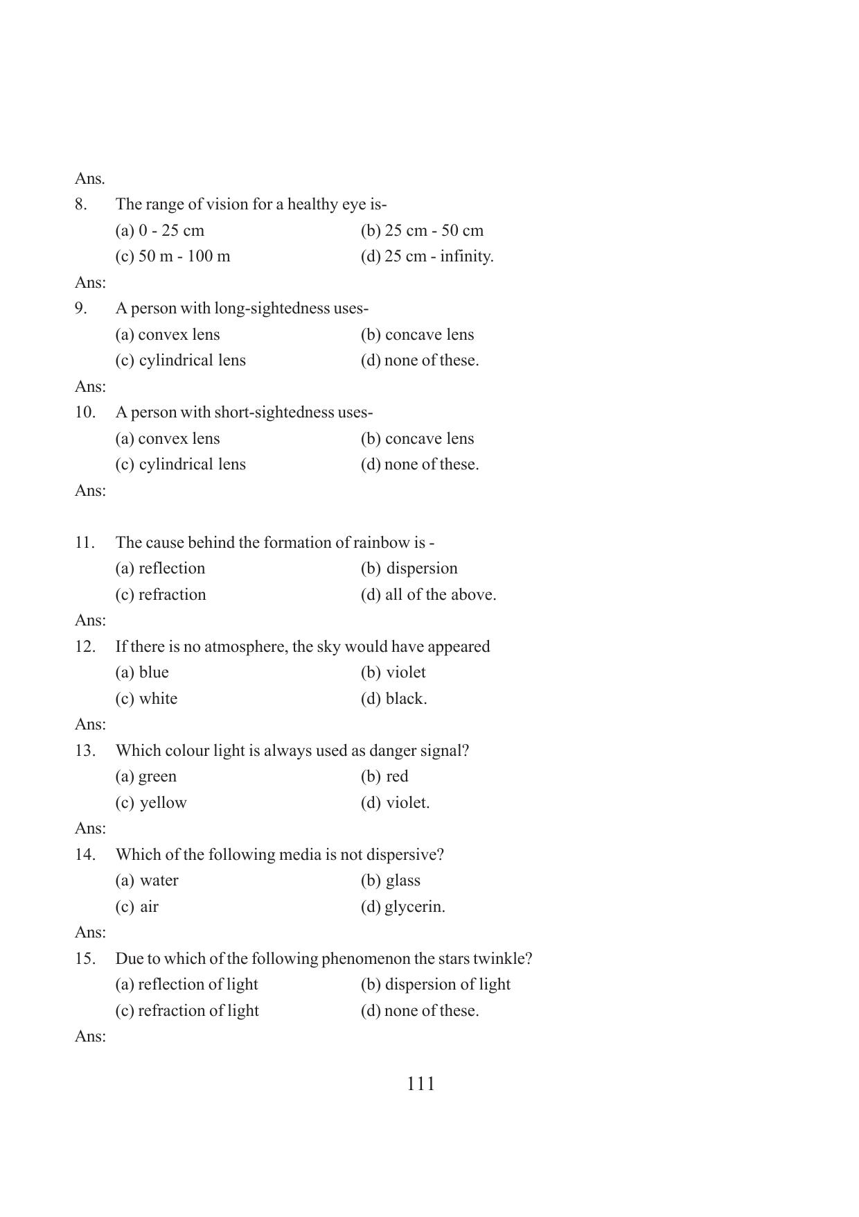 Tripura Board Class 10 Science English Version Workbooks - Page 117