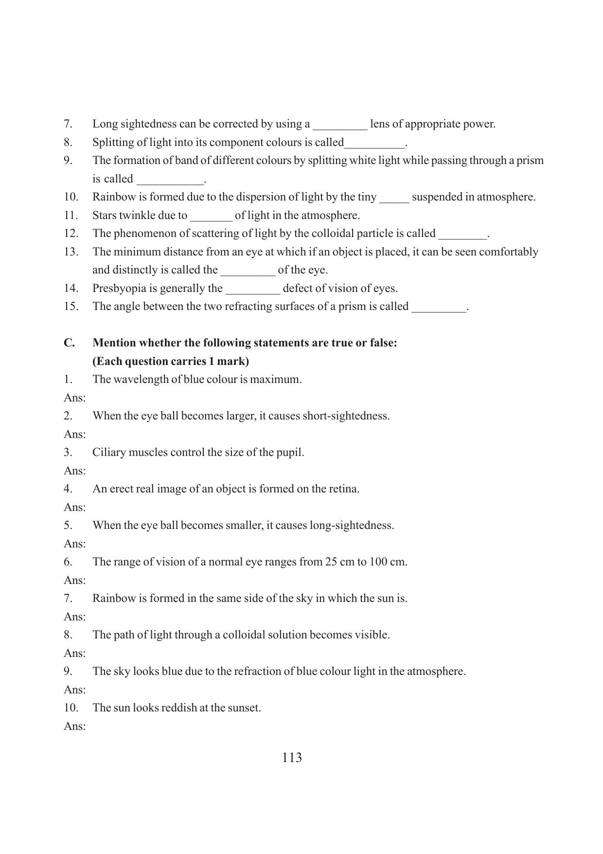 Tripura Board Class 10 Science English Version Workbooks - Page 119