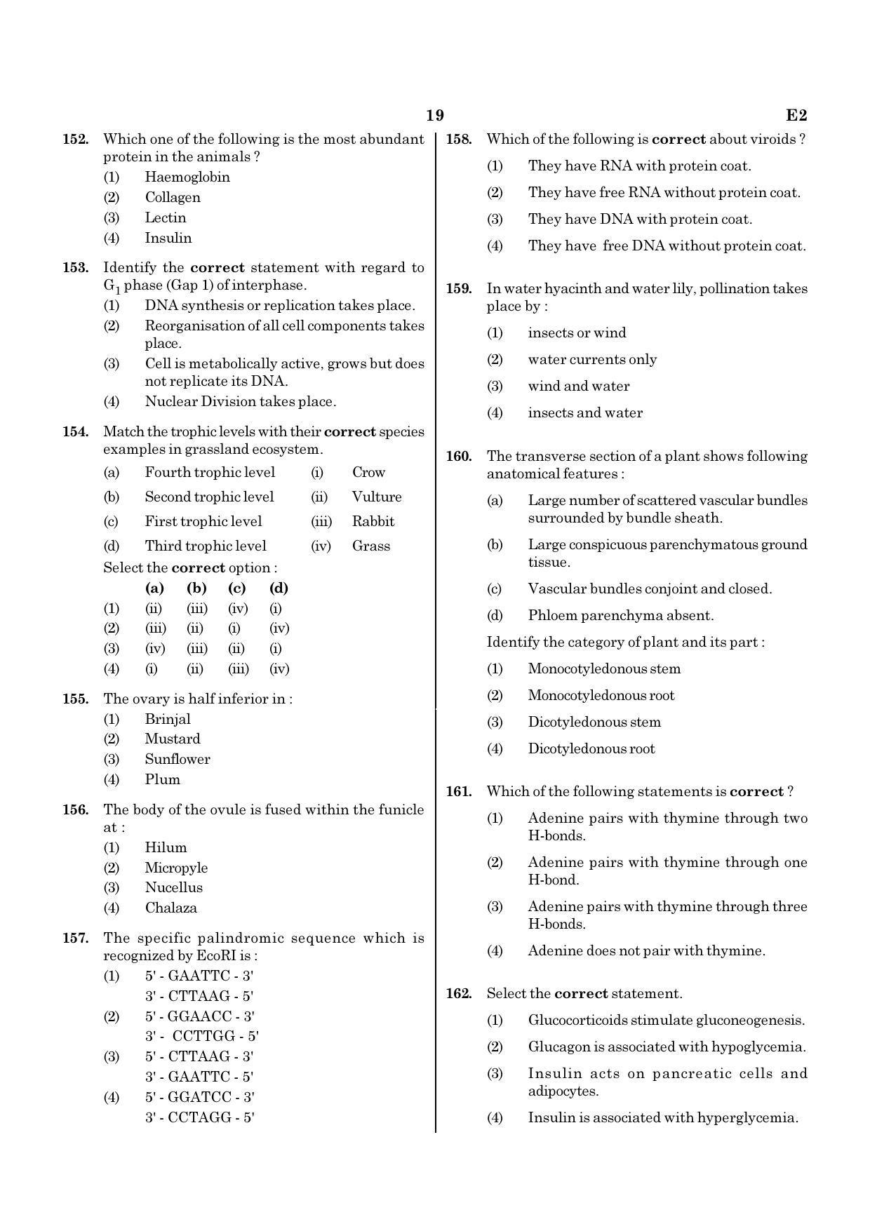 NEET E2 2022 Question Paper - Page 19