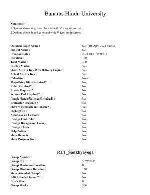BHU RET Sankhyayoga 2020 Question Paper