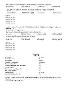 TS CPGET 2020 Master of Tourism Management (MTM) (Shift 1) Question Paper with Answer Key
