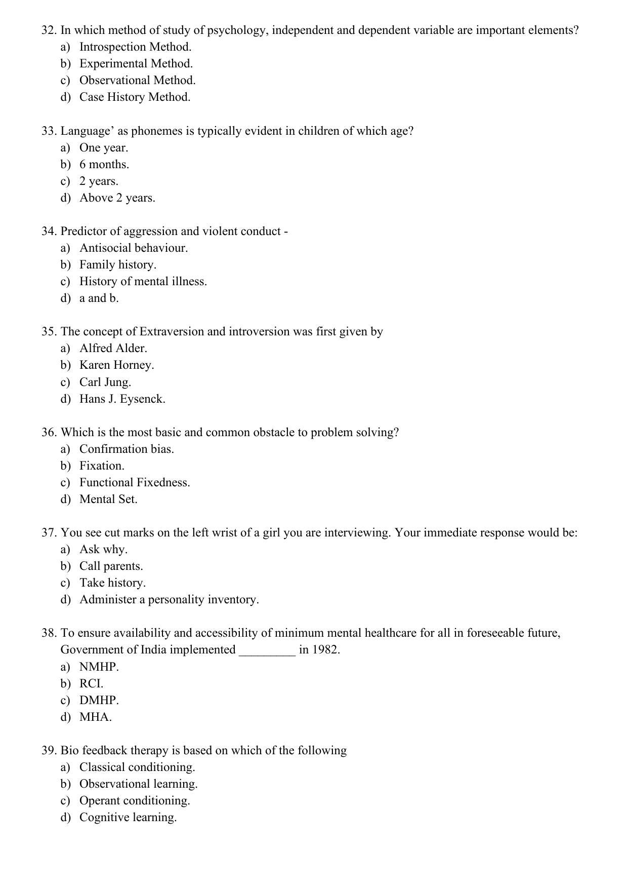 WBJEEB JEMAS (PG) 2021 MPhil PSW Question Paper - Page 6