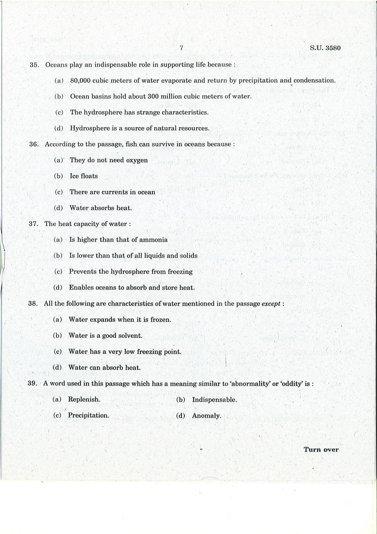 SSUS Entrance Exam MSW 2022 Question Paper - Page 7