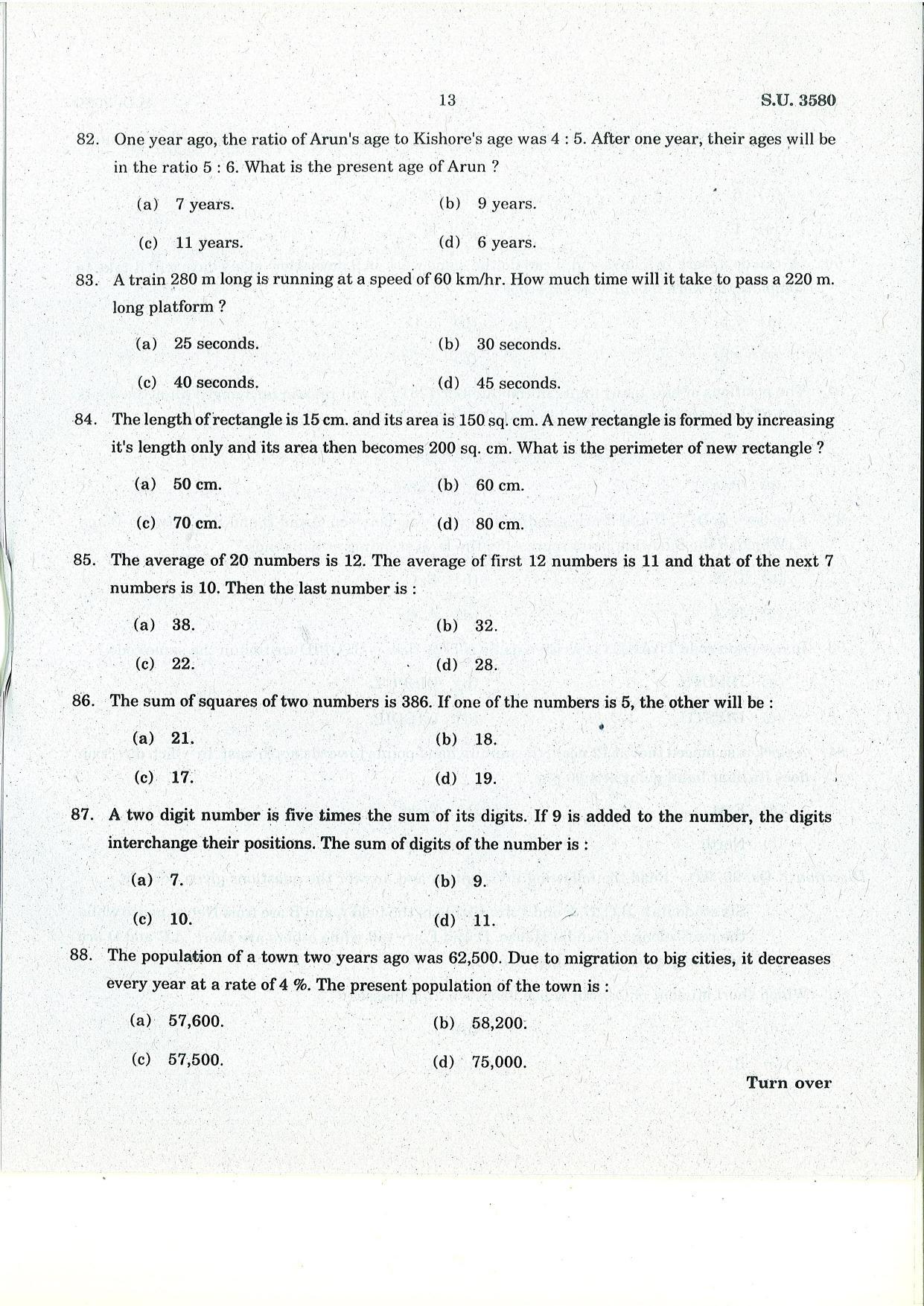 SSUS Entrance Exam MSW 2022 Question Paper - Page 13