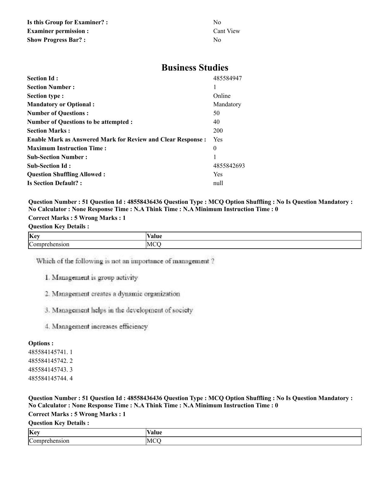 CUET 2023 English Kannada Shift 3 Question Papers - 22 June 2023 - Page 61