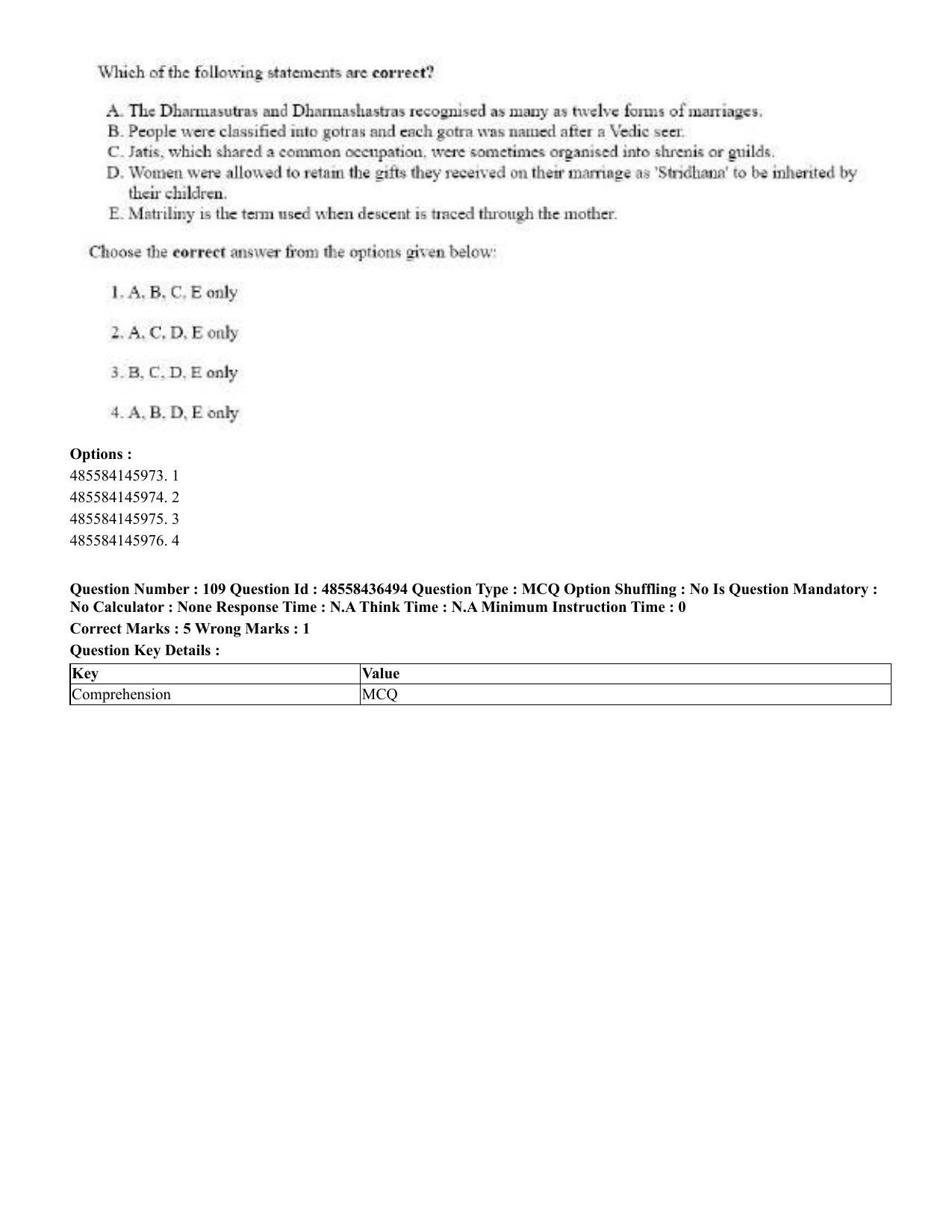 CUET 2023 English Kannada Shift 3 Question Papers - 22 June 2023 - Page 132