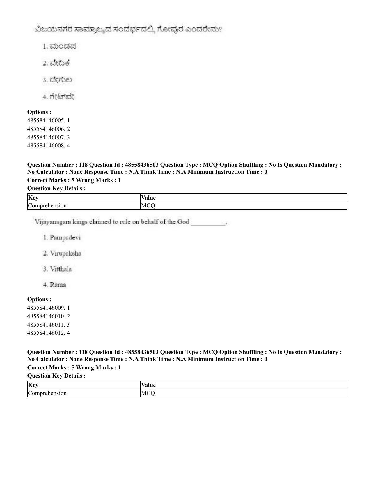 CUET 2023 English Kannada Shift 3 Question Papers - 22 June 2023 - Page 143