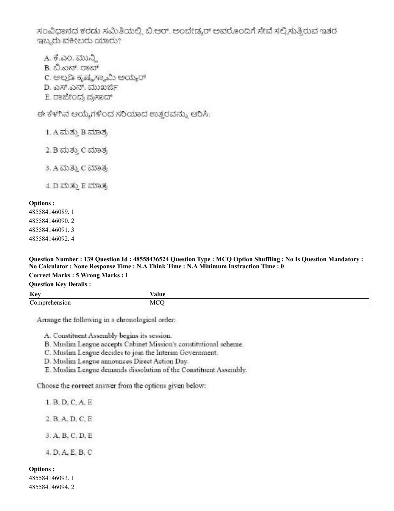 CUET 2023 English Kannada Shift 3 Question Papers - 22 June 2023 - Page 165