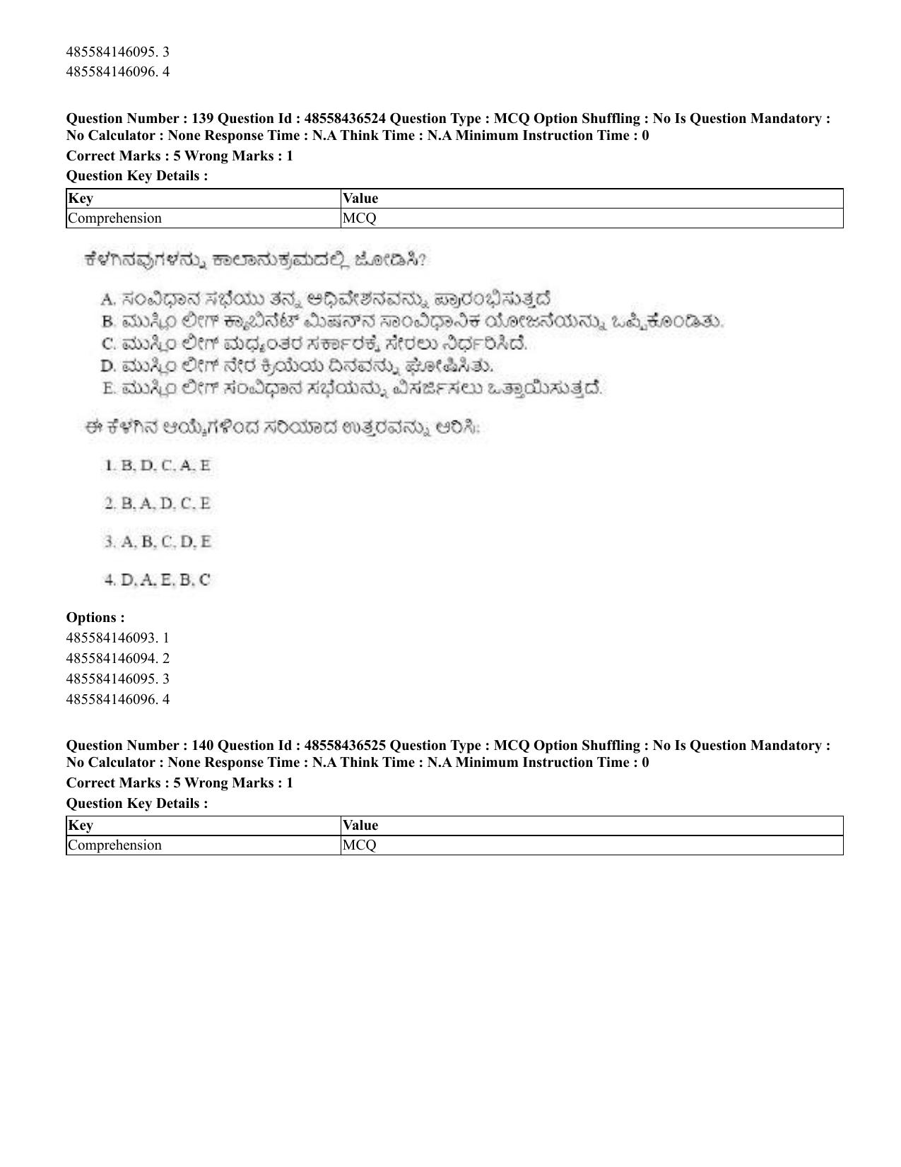 CUET 2023 English Kannada Shift 3 Question Papers - 22 June 2023 - Page 166