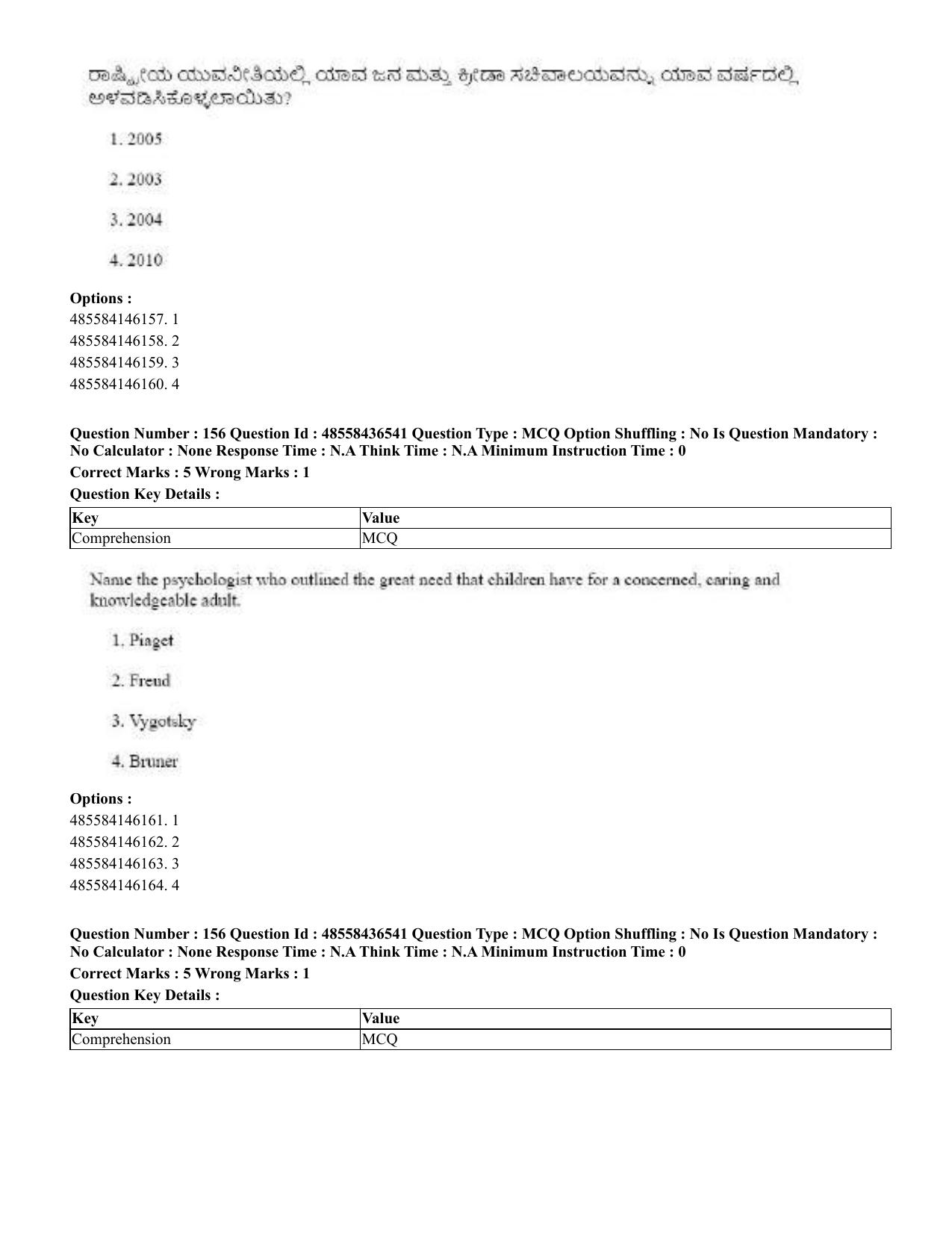 CUET 2023 English Kannada Shift 3 Question Papers - 22 June 2023 - Page 188