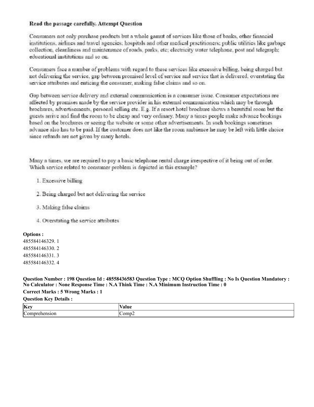 CUET 2023 English Kannada Shift 3 Question Papers - 22 June 2023 - Page 242