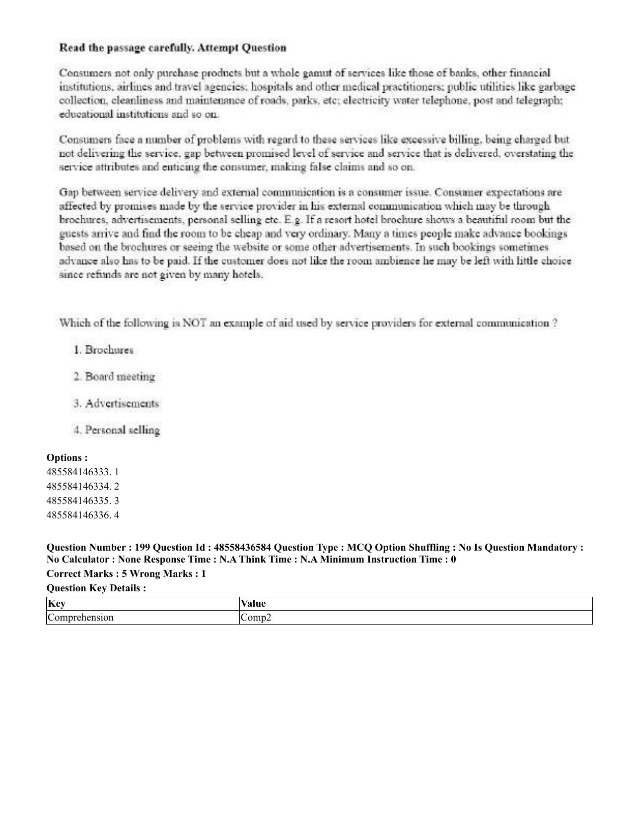 CUET 2023 English Kannada Shift 3 Question Papers - 22 June 2023 - Page 244