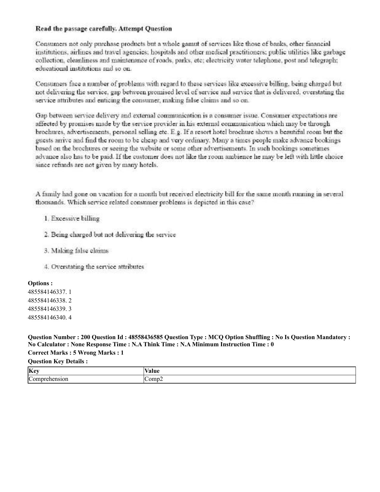 CUET 2023 English Kannada Shift 3 Question Papers - 22 June 2023 - Page 246