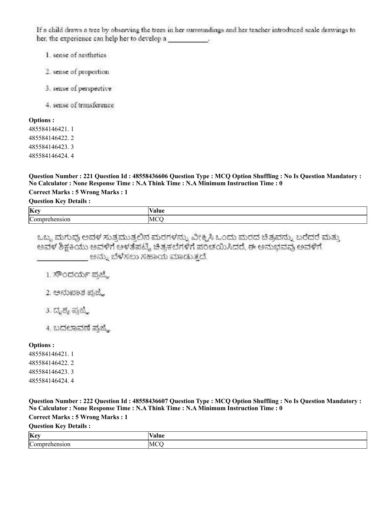 CUET 2023 English Kannada Shift 3 Question Papers - 22 June 2023 - Page 269
