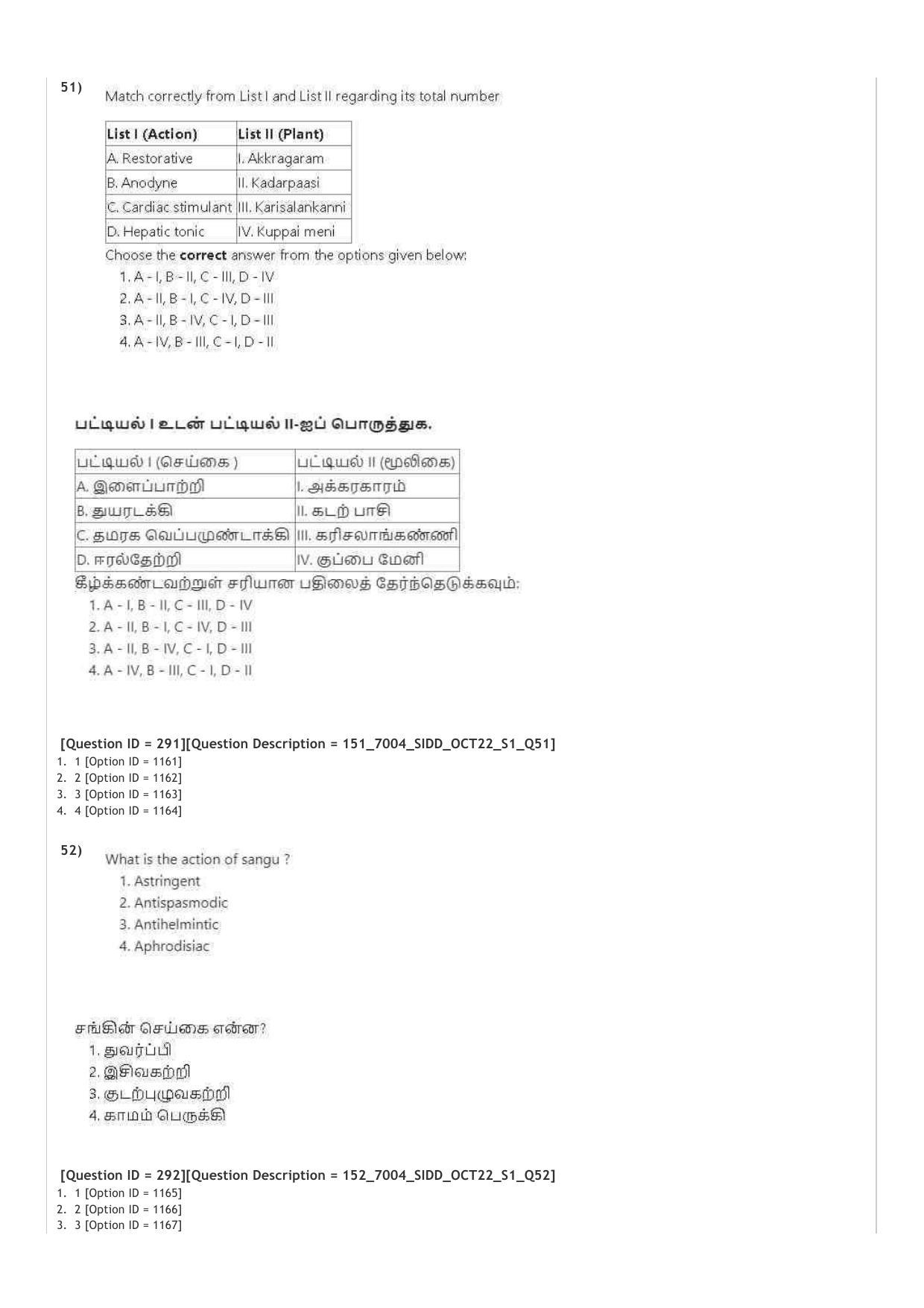 AIAPGET 2022 Siddha Question Paper - Page 29