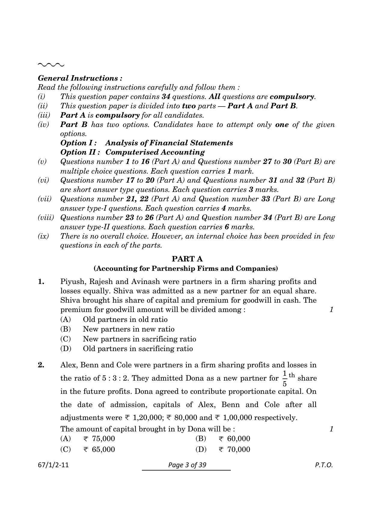 CBSE Class 12 67-1-2 Accountancy 2024 Question Paper - Page 3
