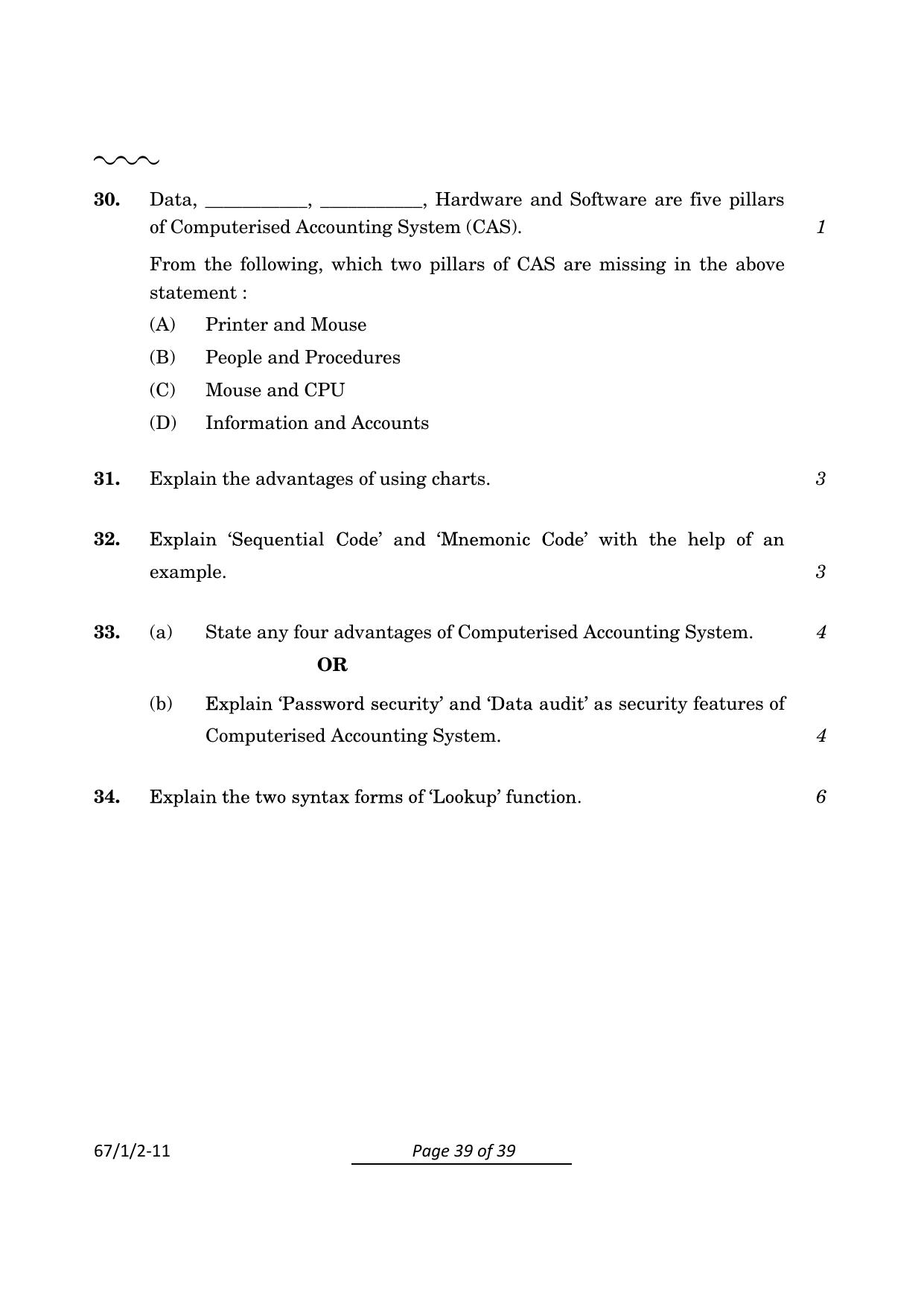 CBSE Class 12 67-1-2 Accountancy 2024 Question Paper - Page 39