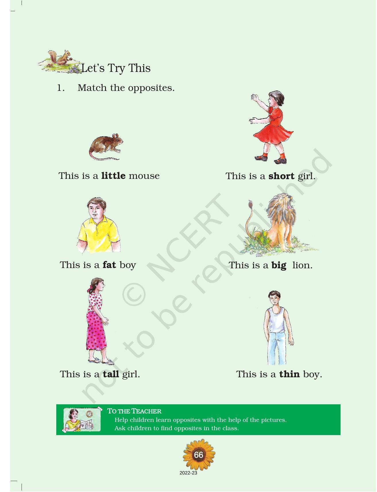 NCERT Book for Class 1 English (Raindrop):Unit 16-The Lion and The Mouse - Page 4