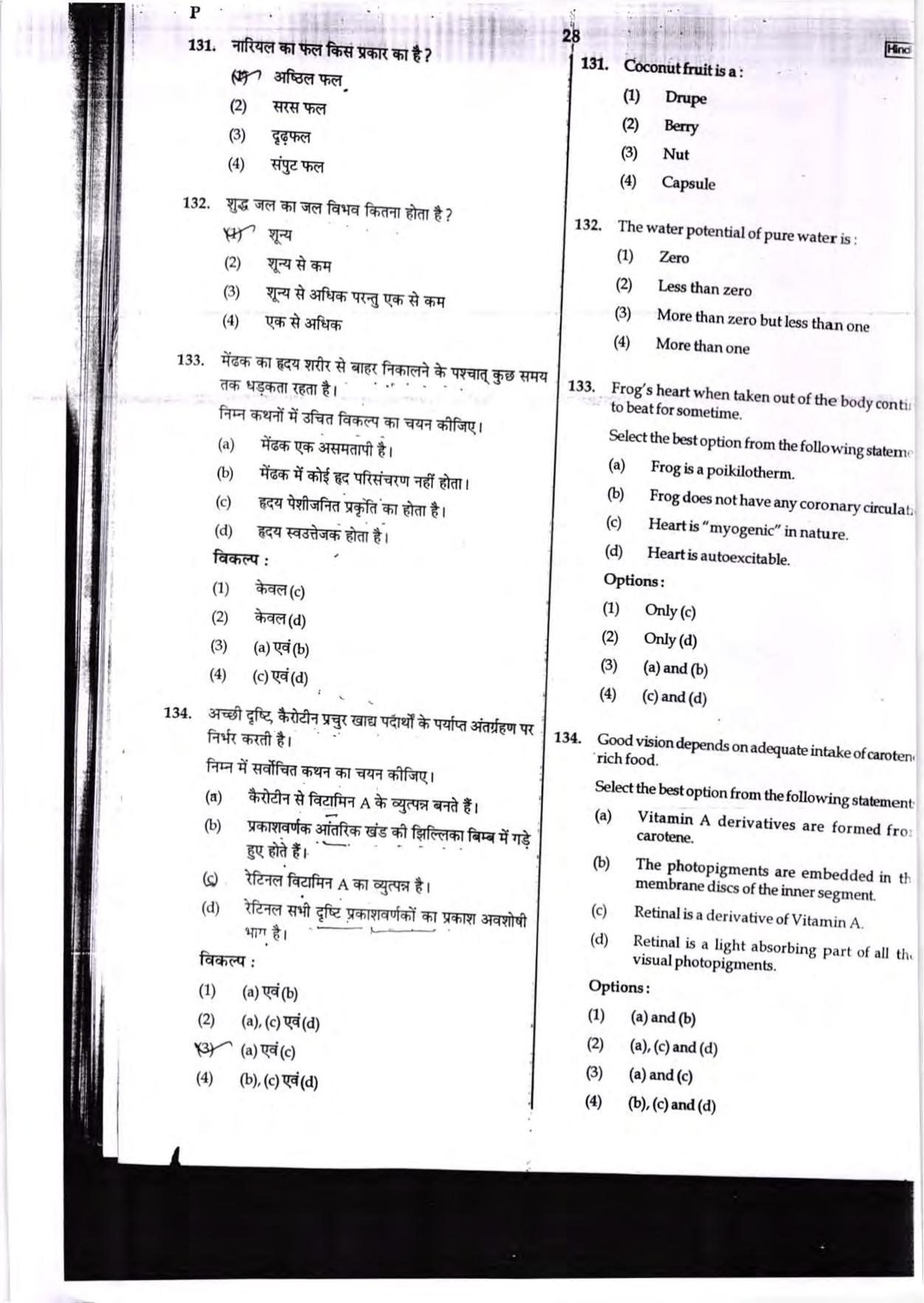 NEET Code P 2017 Question Paper - Page 28