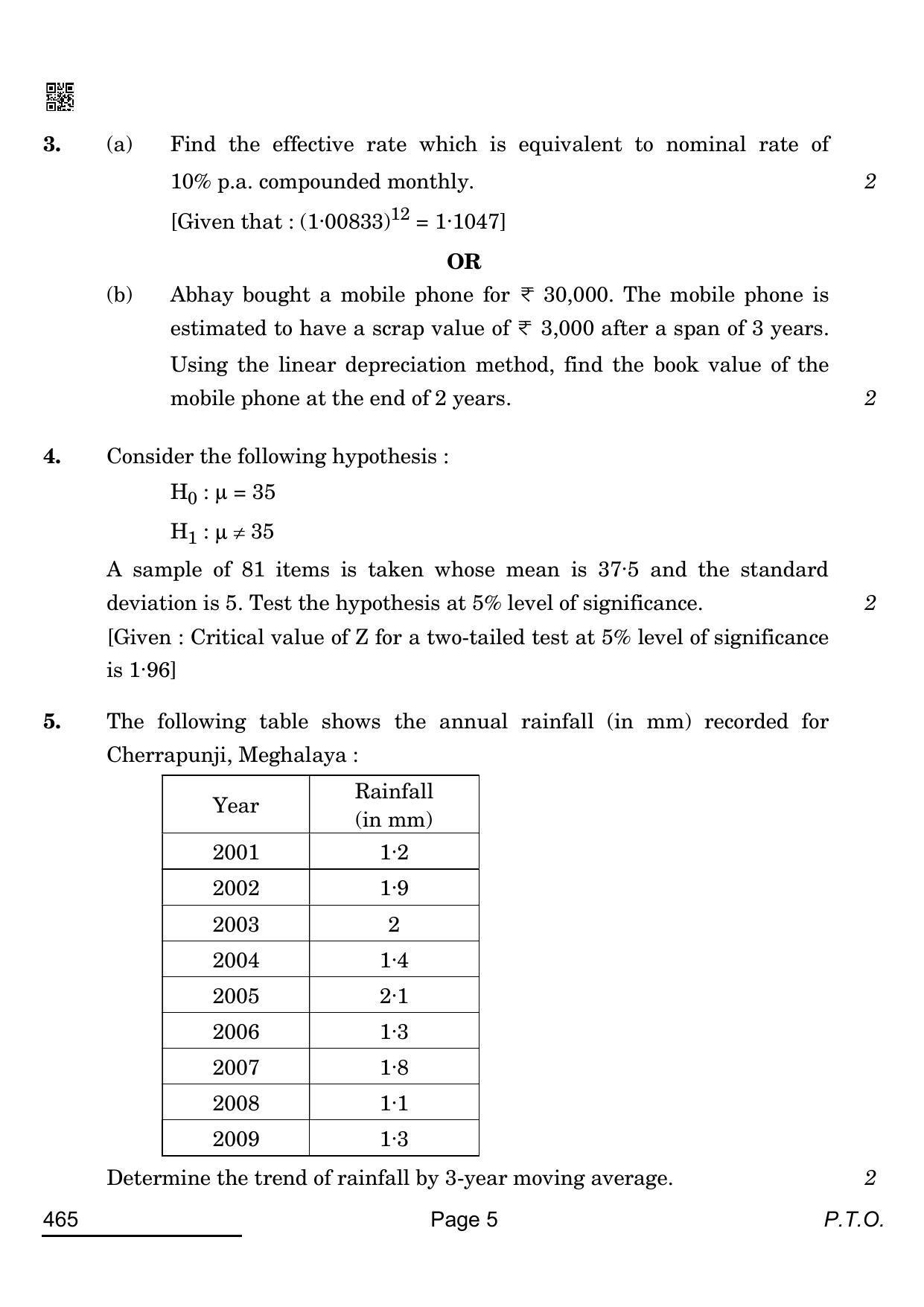 CBSE Class 12 465_Applied Mathematics 2022 Question Paper - Page 5