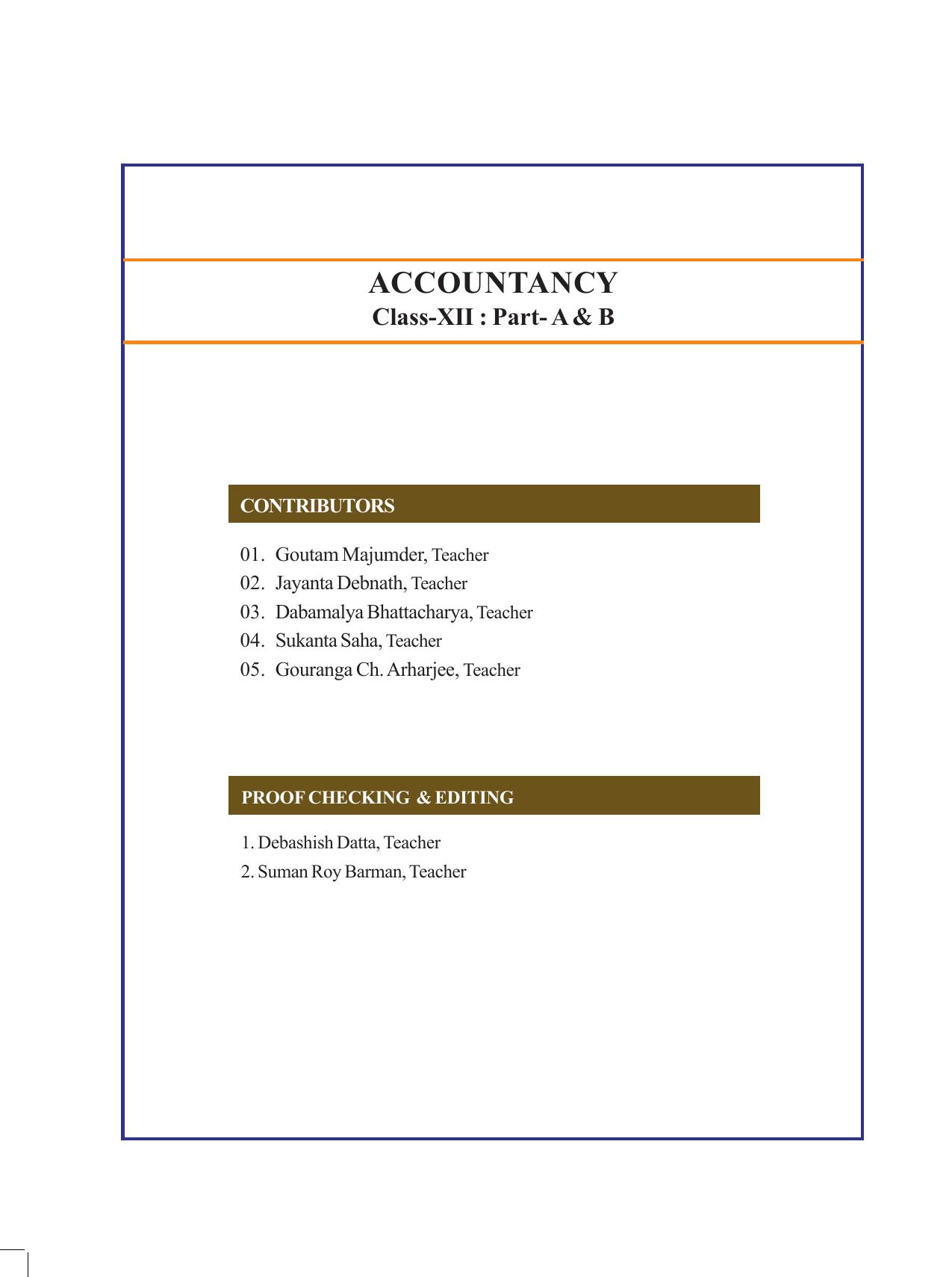 Tripura Board Class 12 Accountency English Version Workbooks - Page 4