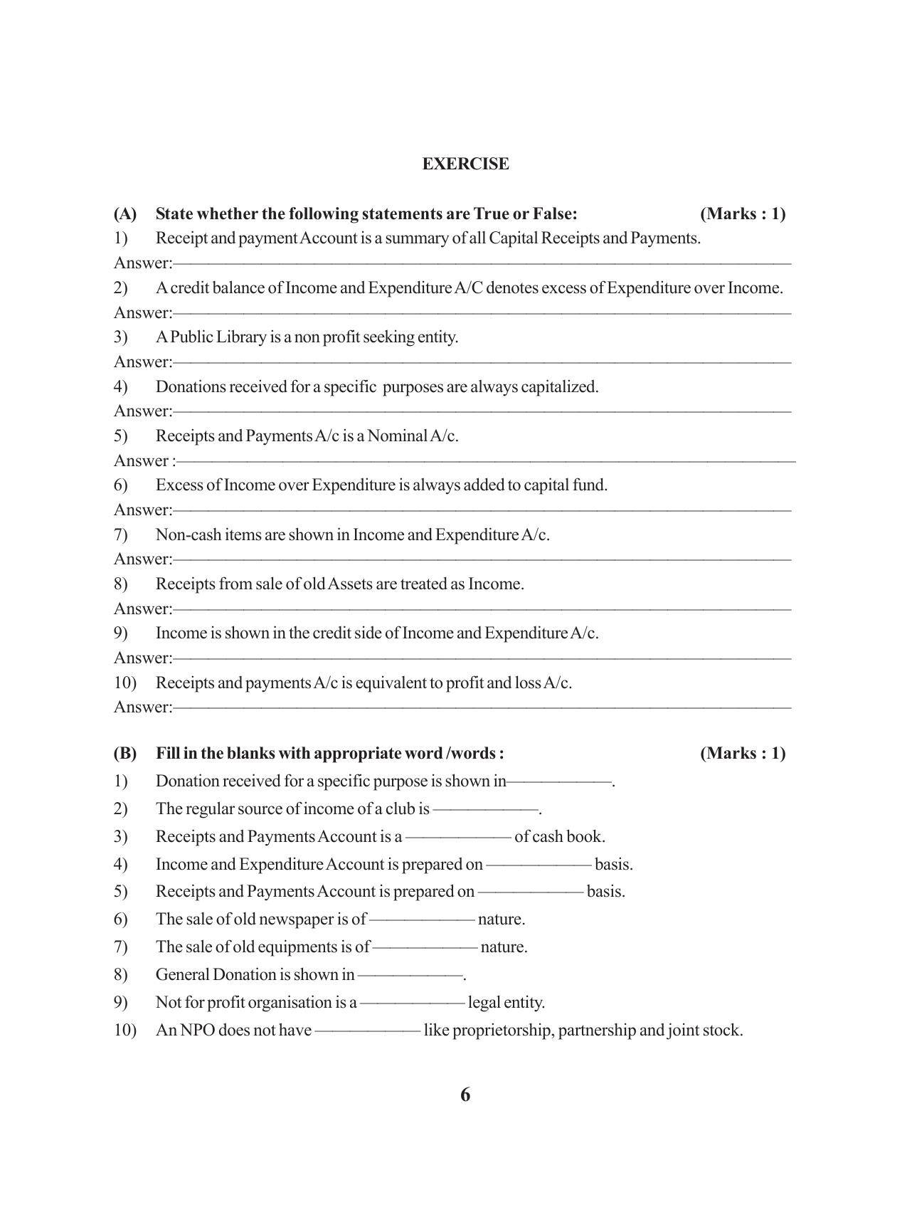 Tripura Board Class 12 Accountency English Version Workbooks - Page 10