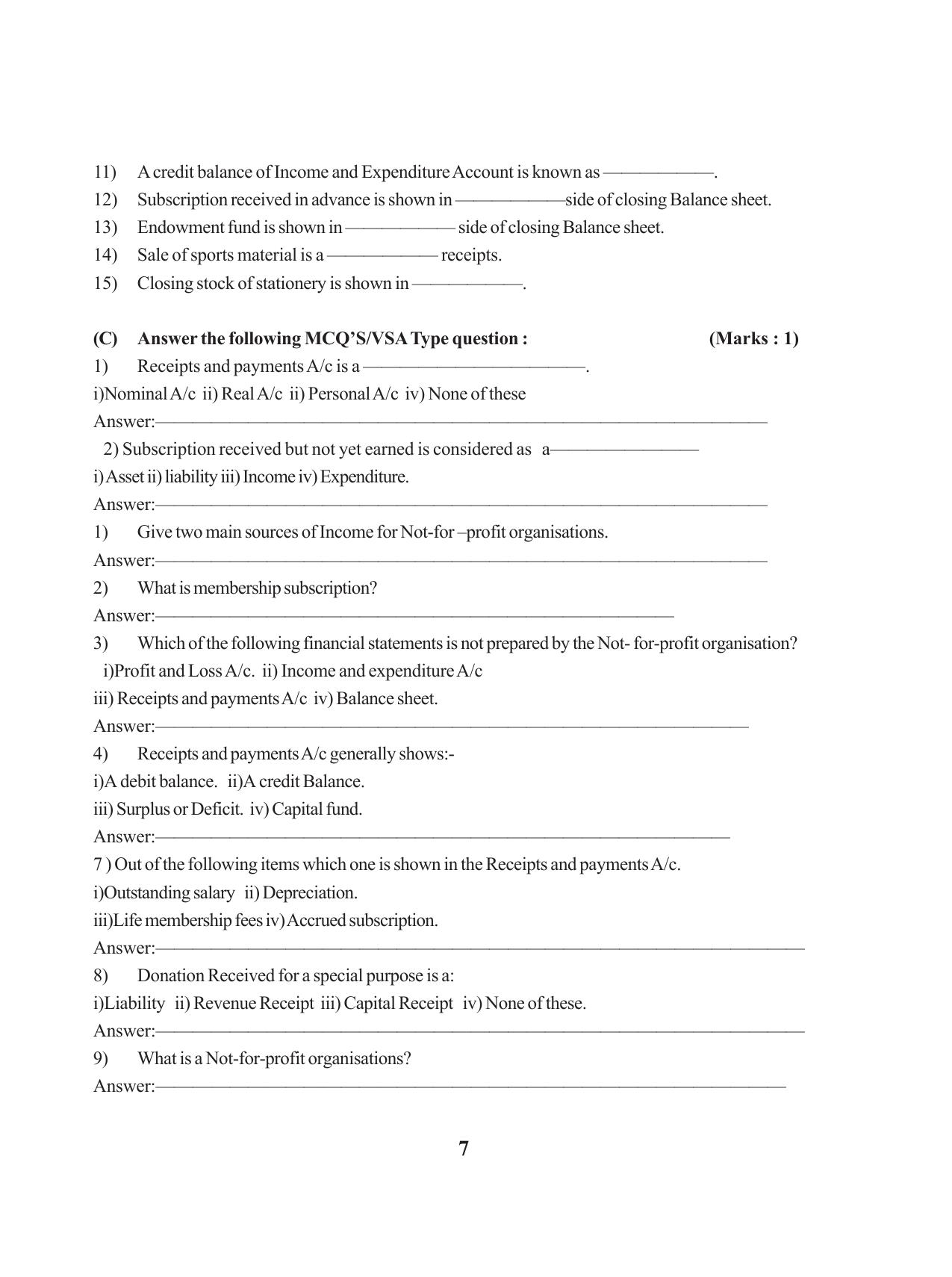 Tripura Board Class 12 Accountency English Version Workbooks - Page 11