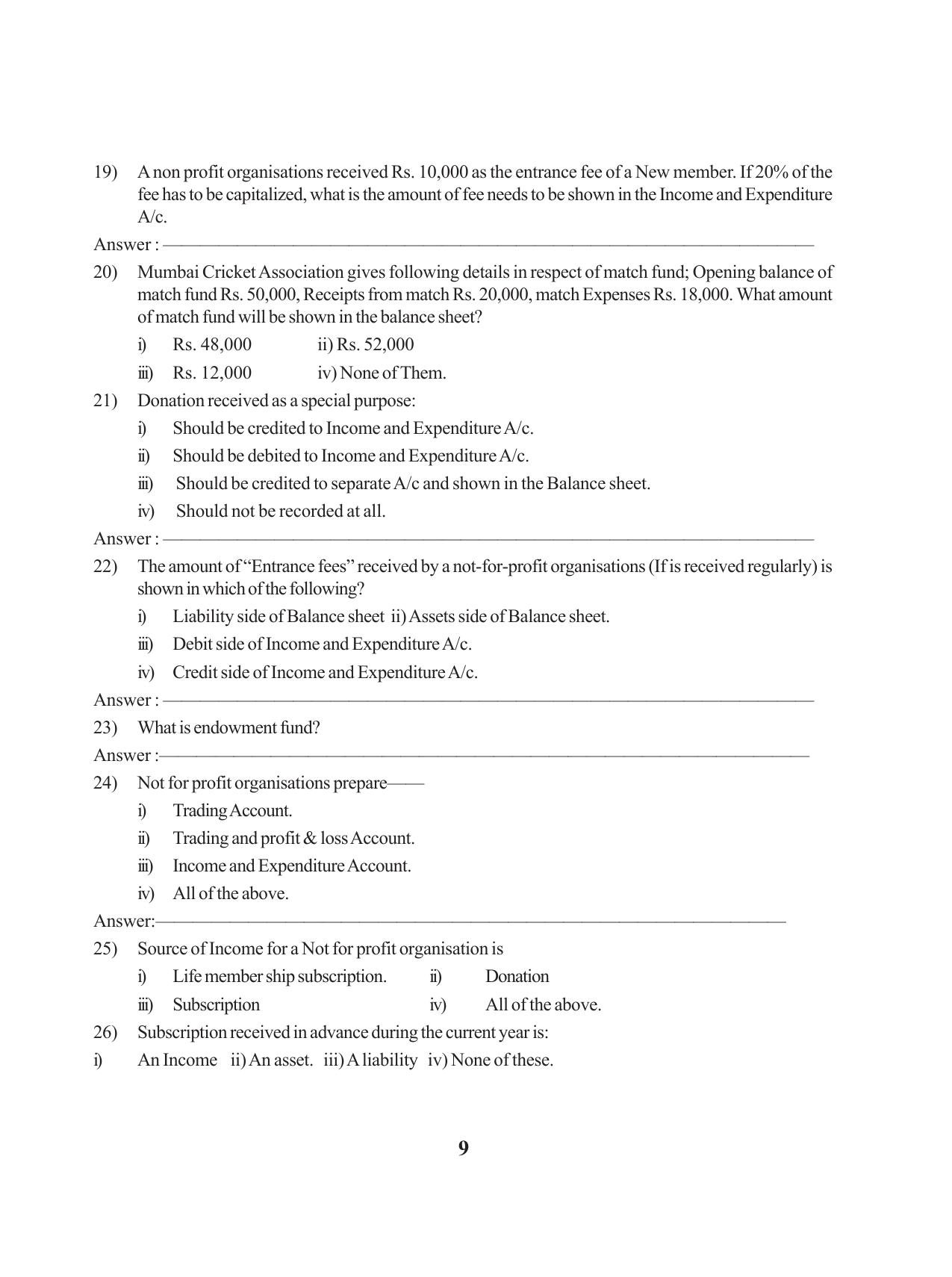 Tripura Board Class 12 Accountency English Version Workbooks - Page 13