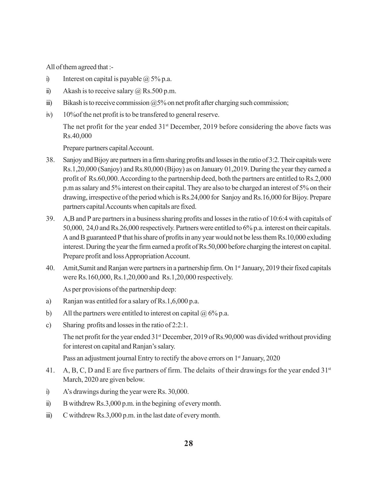 Tripura Board Class 12 Accountency English Version Workbooks - Page 32