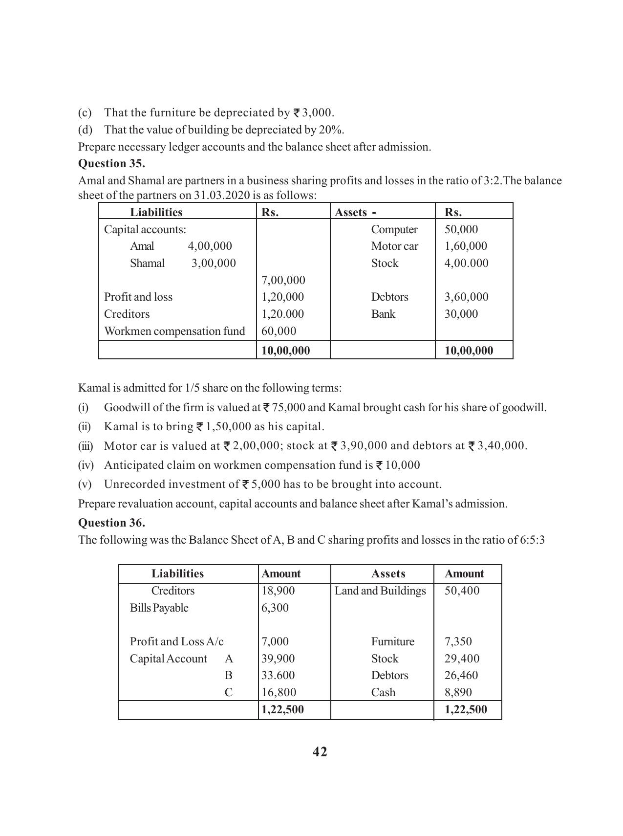 Tripura Board Class 12 Accountency English Version Workbooks - Page 46