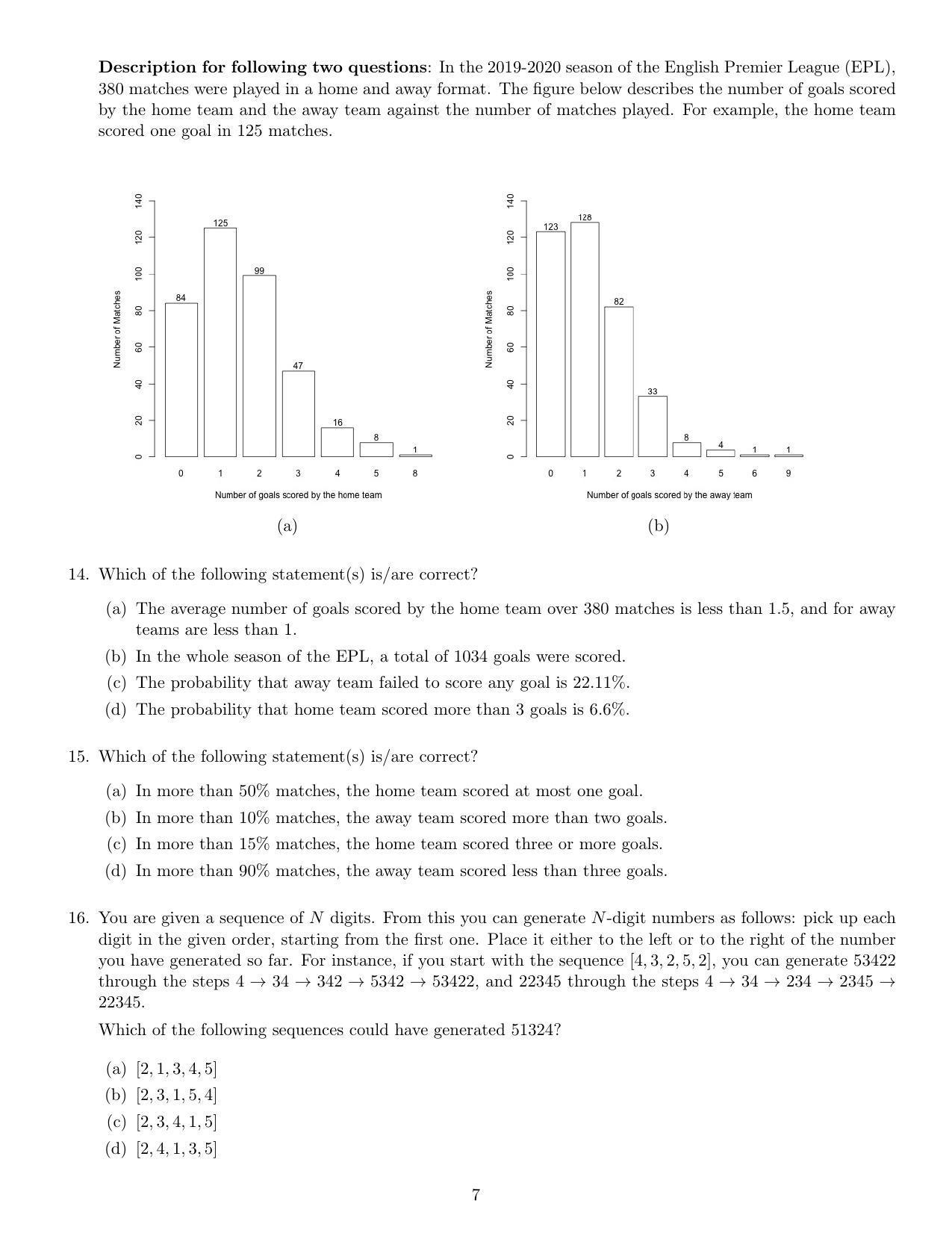 CMI Entrance Exam 2021 Question Paper MSc Data Science - Page 7