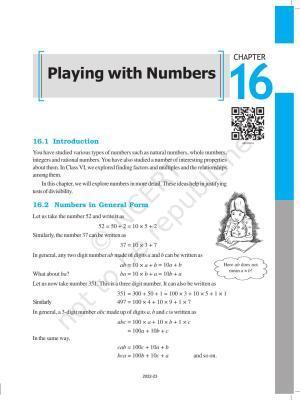 NCERT Book for Class 8 Maths Chapter 16 Playing with Numbers