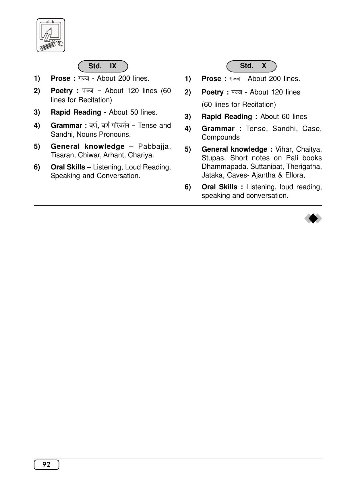 Maharashtra SSC Pali Syllabus - Page 2