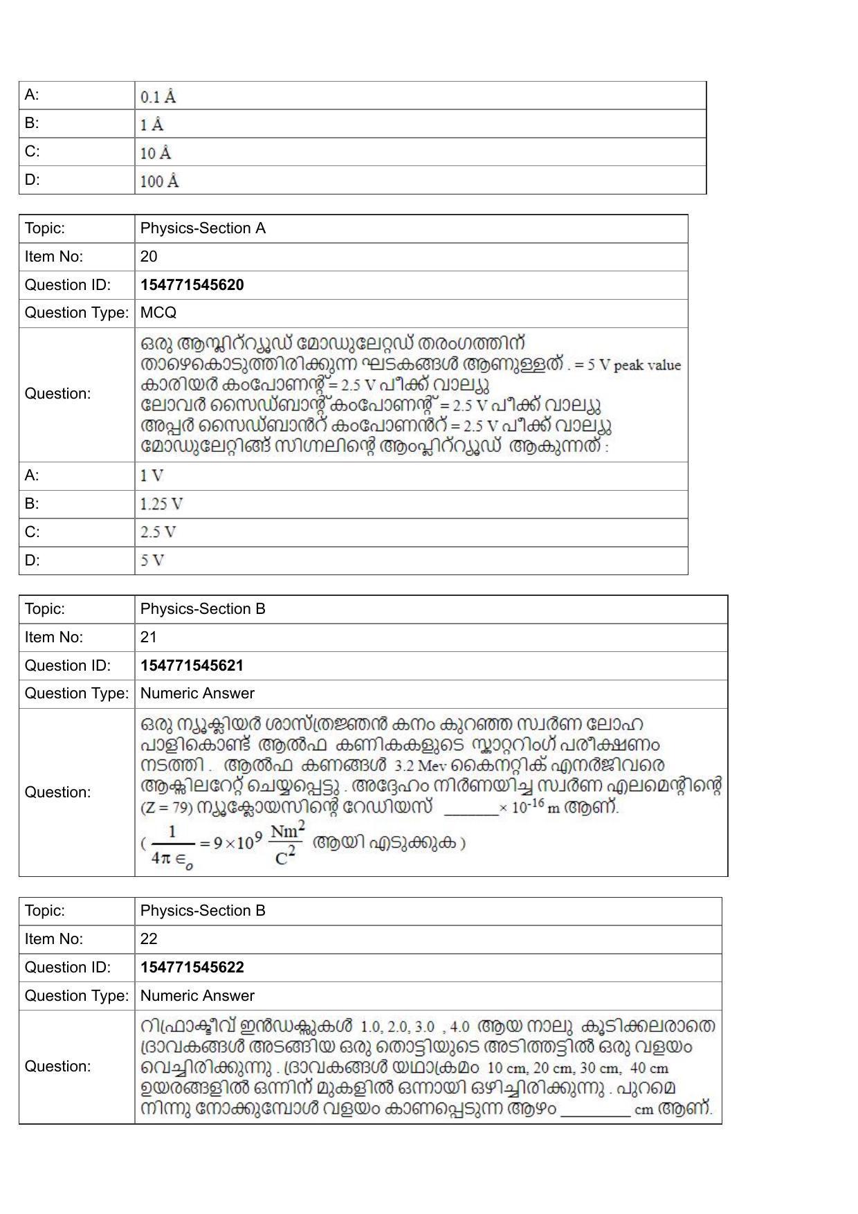 JEE Mains 2022: BTech Malayalam (Shift 2) 30-07-2022 Question Paper - Page 9