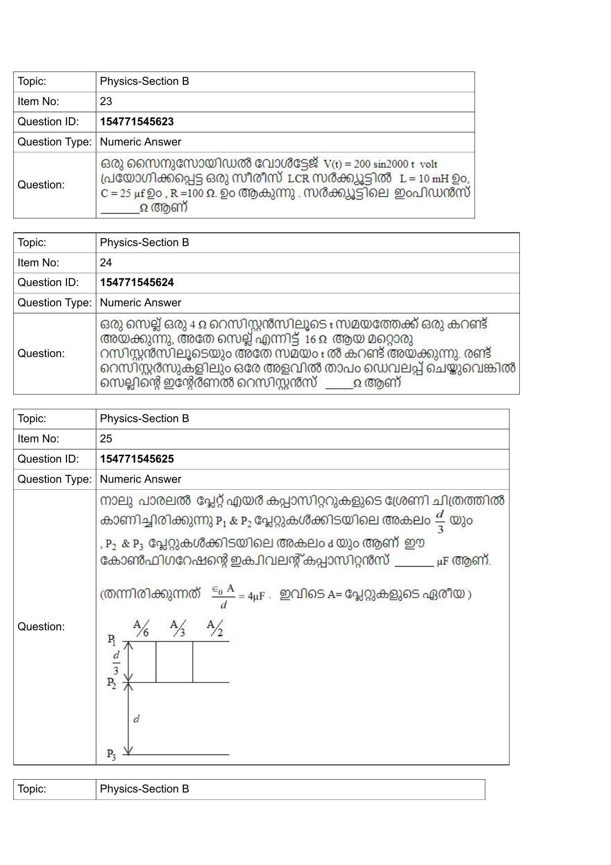 JEE Mains 2022: BTech Malayalam (Shift 2) 30-07-2022 Question Paper - Page 10