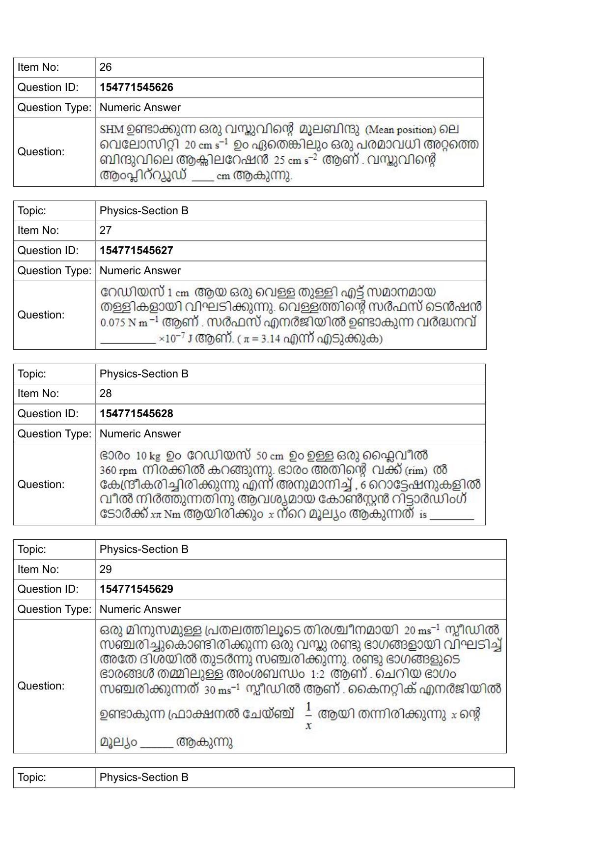 JEE Mains 2022: BTech Malayalam (Shift 2) 30-07-2022 Question Paper - Page 11