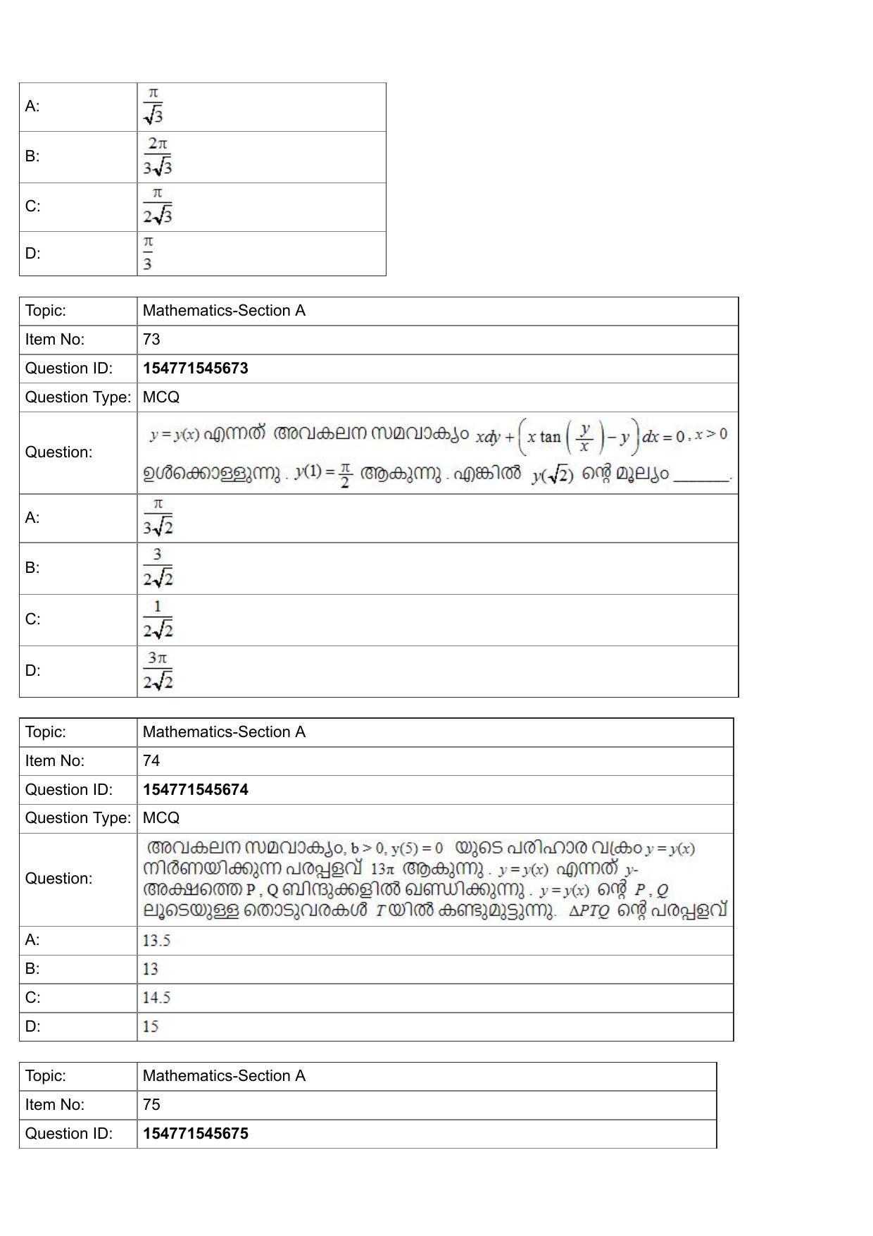 JEE Mains 2022: BTech Malayalam (Shift 2) 30-07-2022 Question Paper - Page 28
