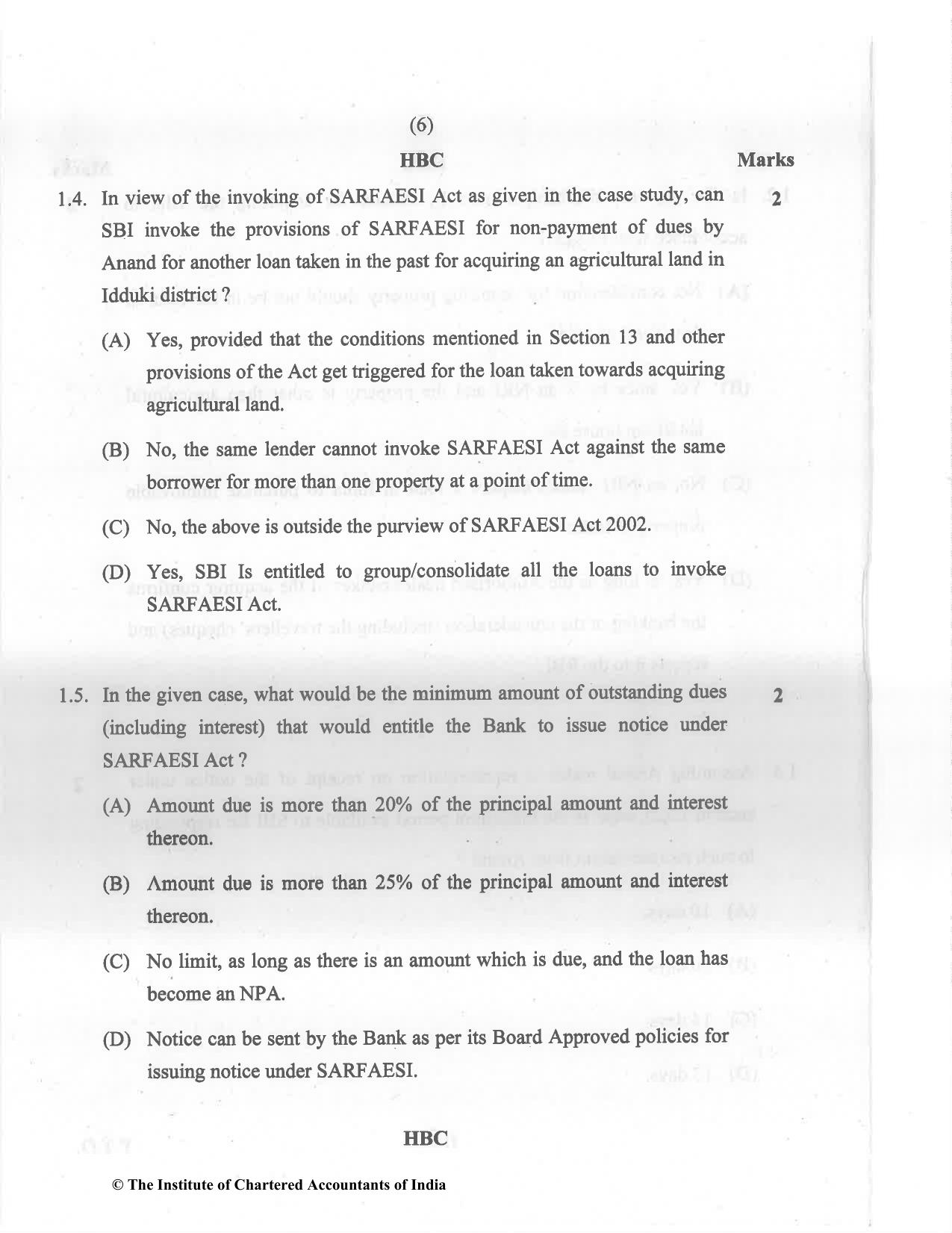 CA Final May 2022 Question Paper - Paper 6D – Economic Laws - Page 6