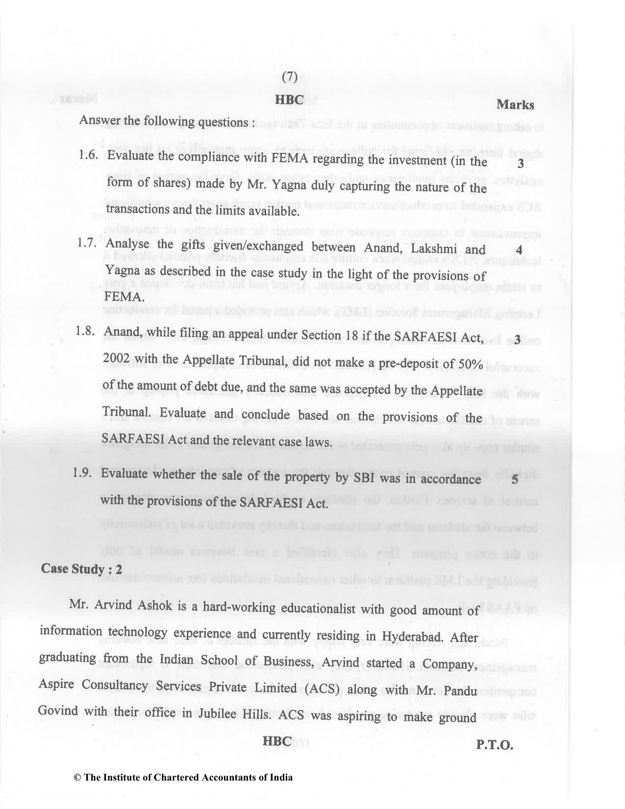 CA Final May 2022 Question Paper - Paper 6D – Economic Laws - Page 7